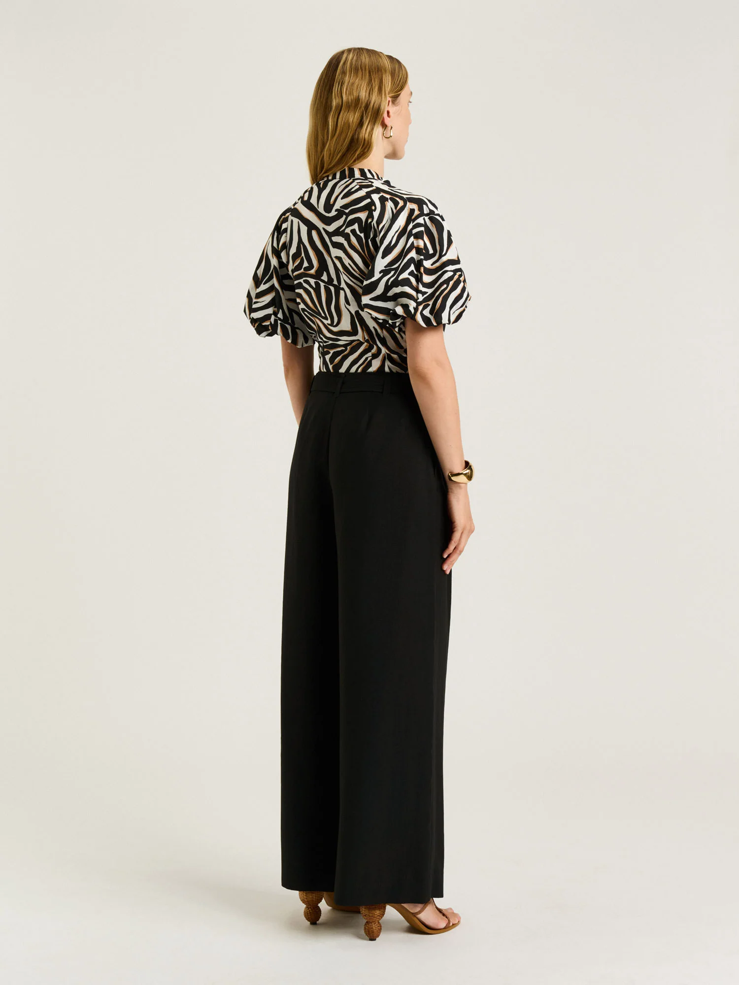 ABSTRACT ZEBRA BLOUSON SLEEVE SHIRT - Image 4