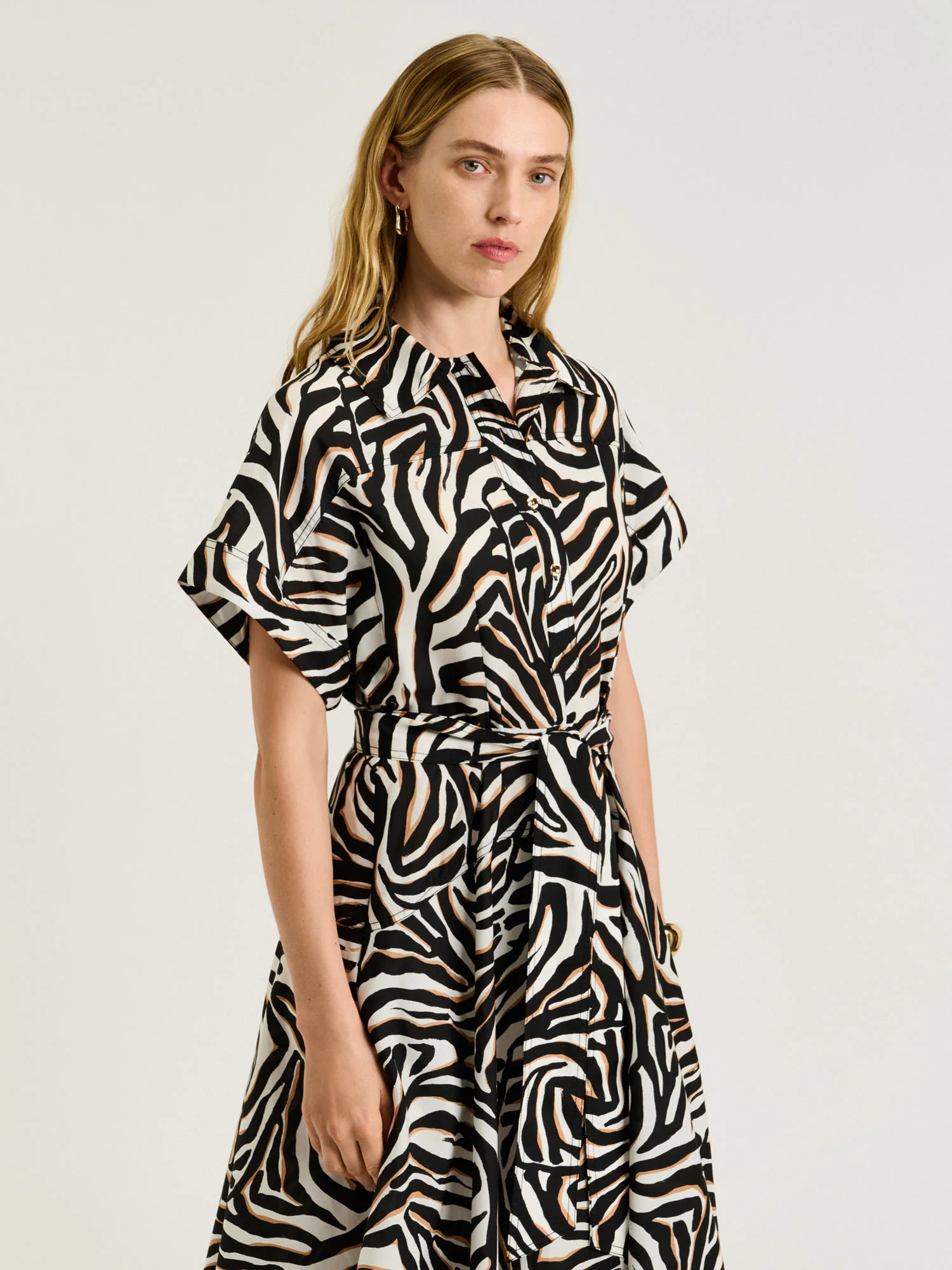 ABSTRACT ZEBRA SHIRTDRESS - Image 2