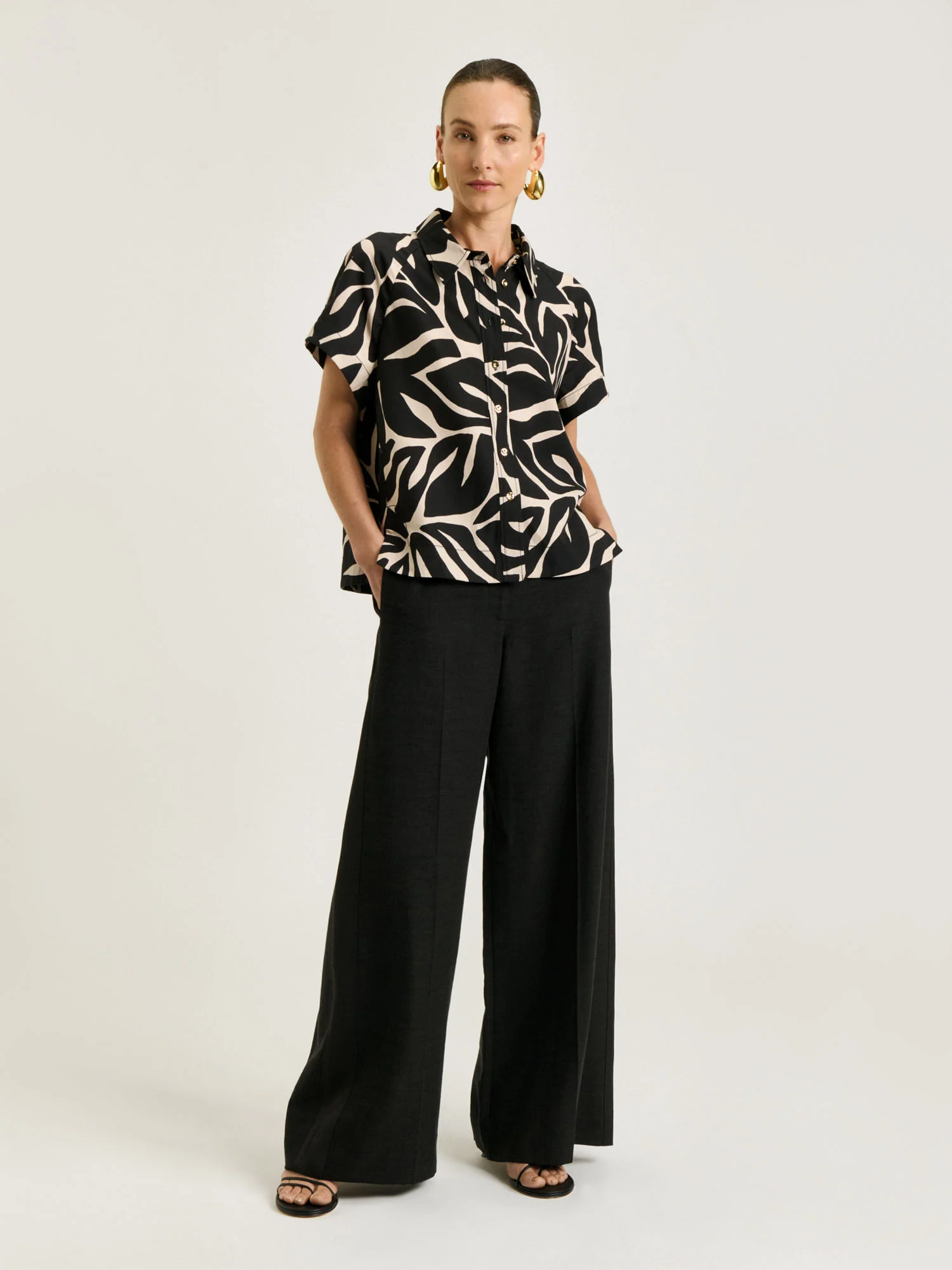 BLACK FOLIAGE SHIRT - Image 2