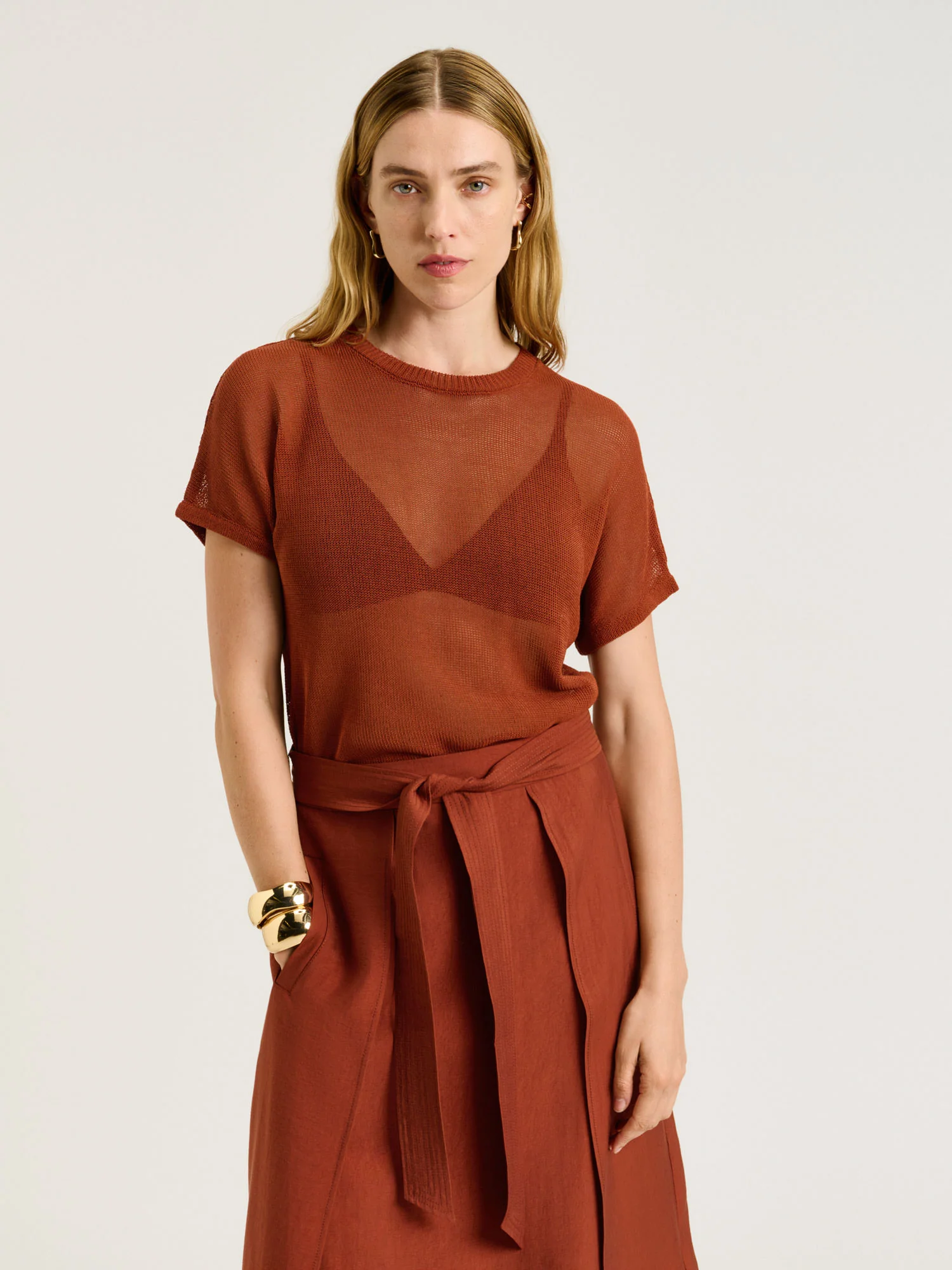 BOXY MESH KNIT TEE - Image 5