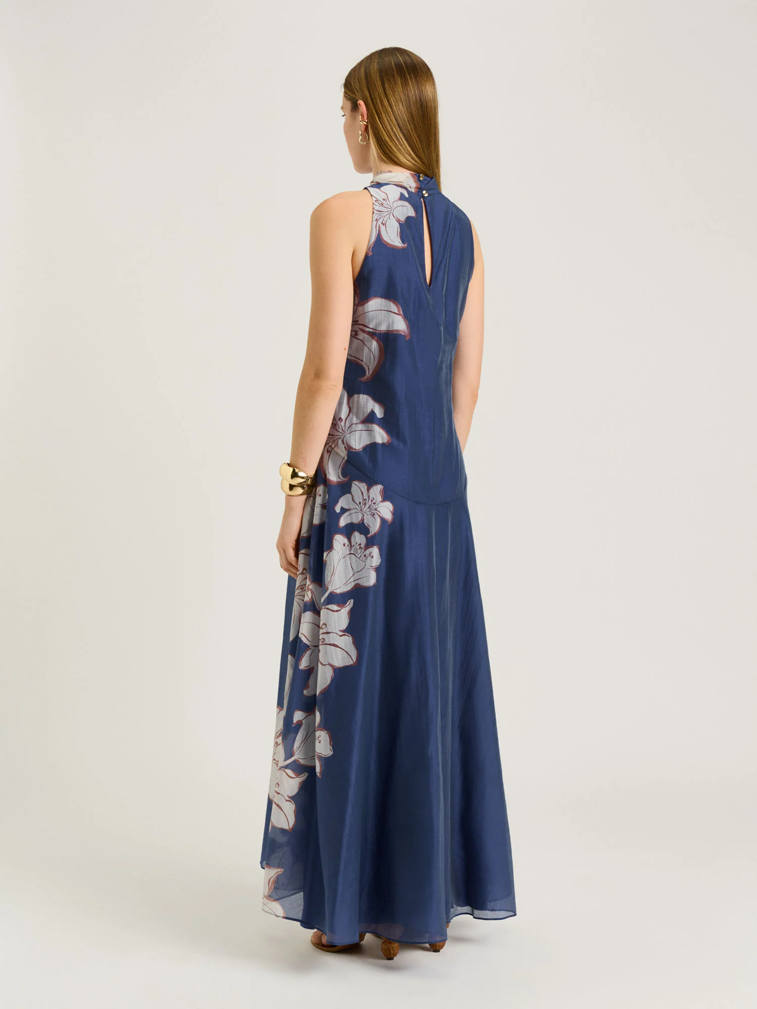 CHAMBRAY LILY HALTER MAXI DRESS - Image 5