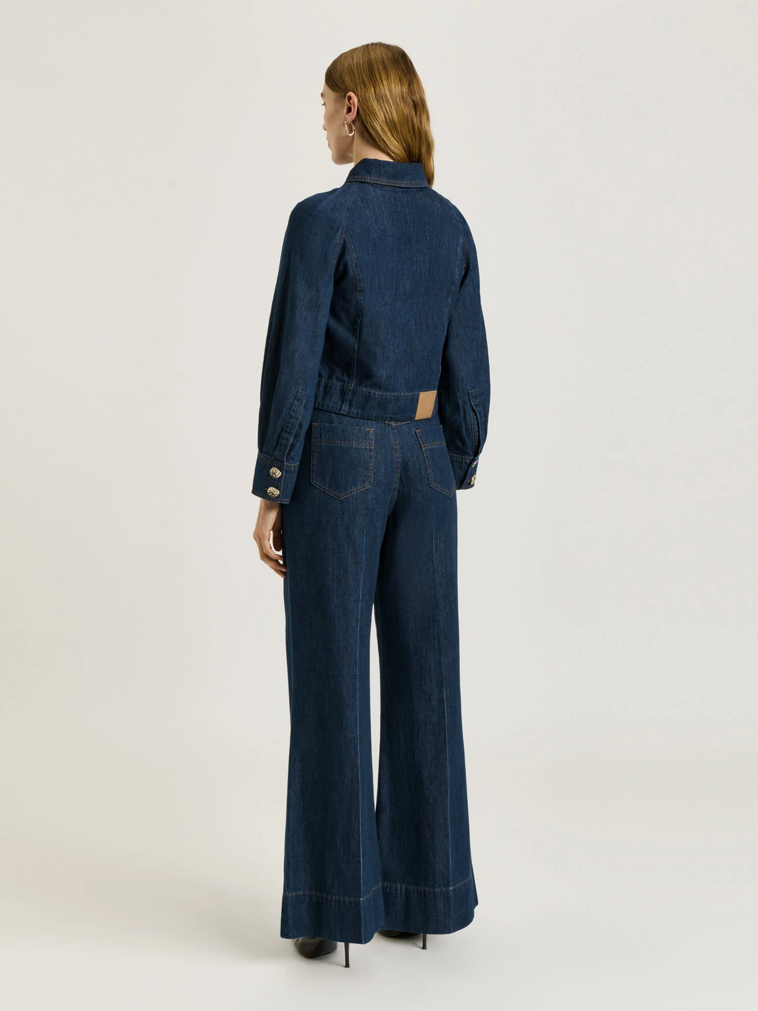 COTTON TENCEL DENIM FLARED JEAN - Image 3