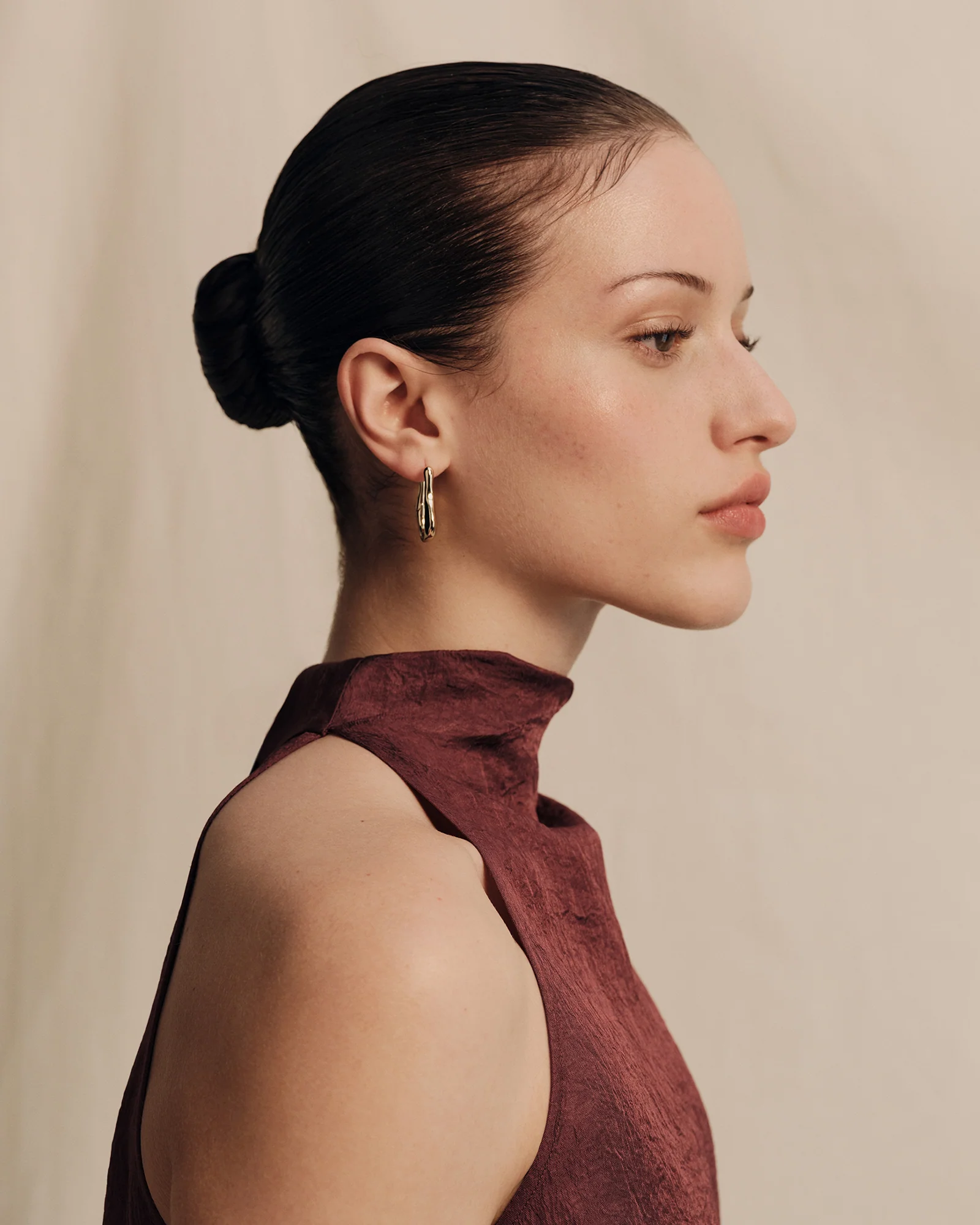 CRUSHED ACETATE HALTER NECK TOP - Image 8