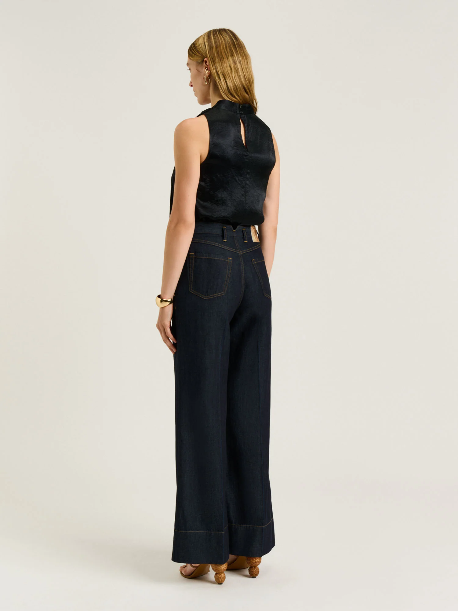 CRUSHED ACETATE TIE NECK TOP - Image 10