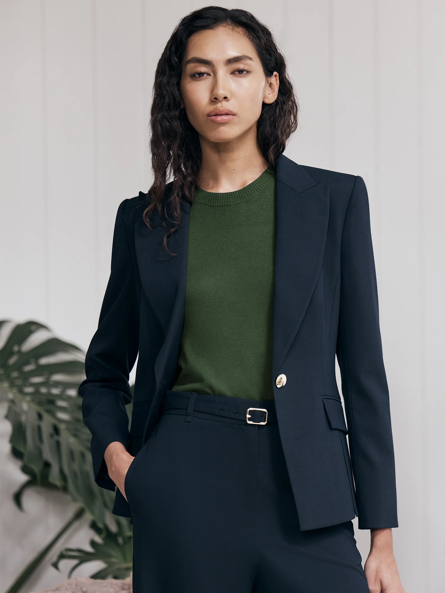 DEEP GREEN ELBOW SLEEVE ROUND NECK KNIT - Image 6