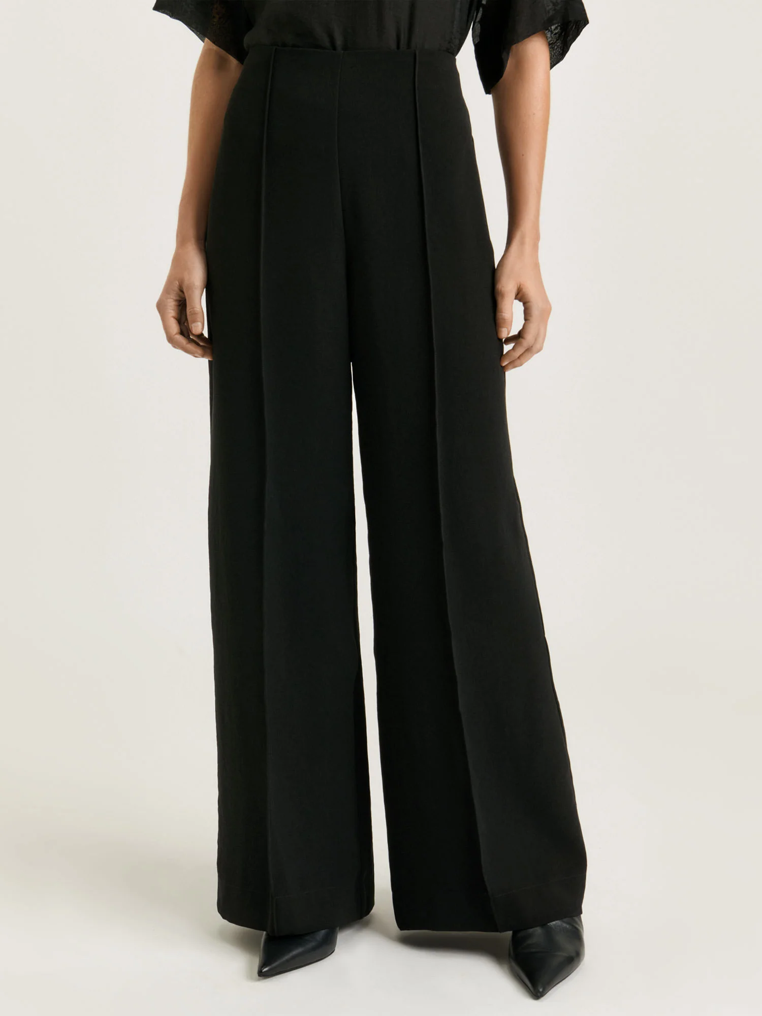 DOUBLE CREPE WIDE LEG PANT - Image 2