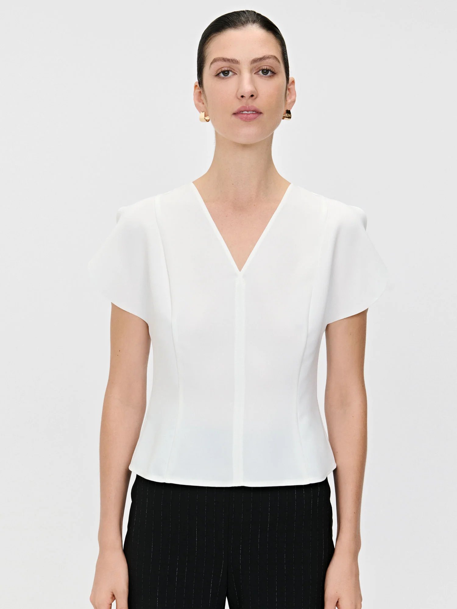 DOUBLE WEAVE CIRCLE SLEEVE TOP - Image 2