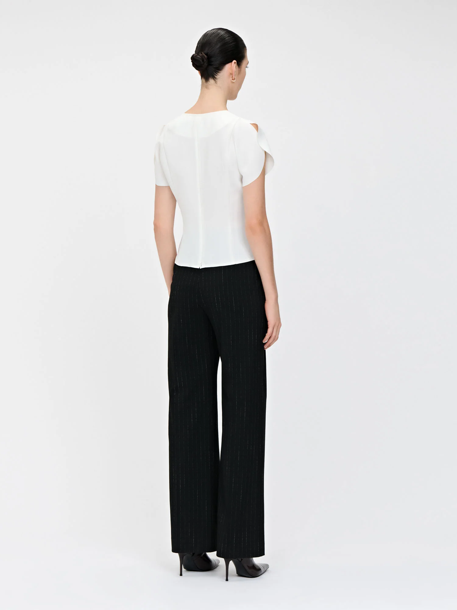 DOUBLE WEAVE CIRCLE SLEEVE TOP - Image 3
