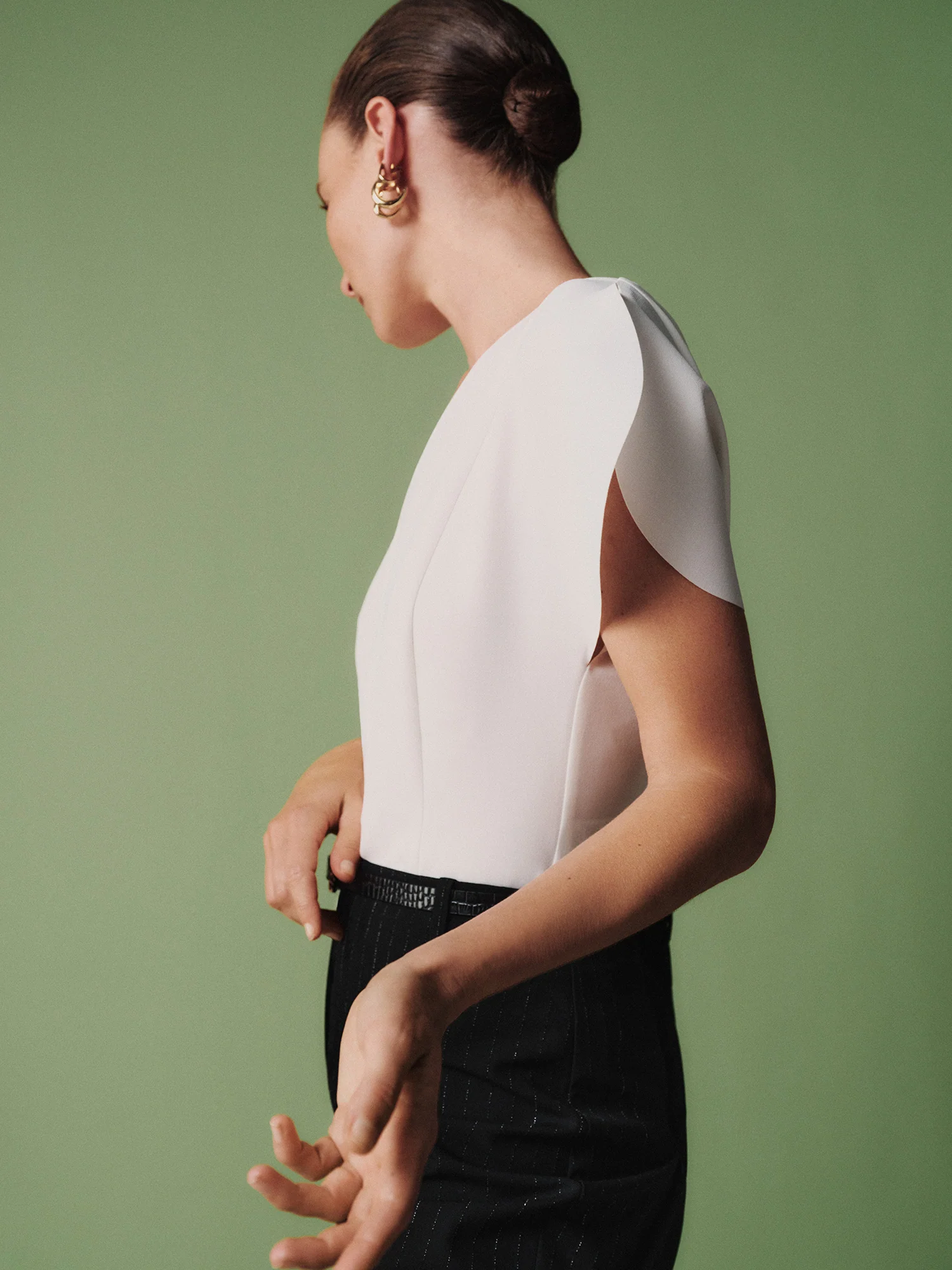 DOUBLE WEAVE CIRCLE SLEEVE TOP - Image 6