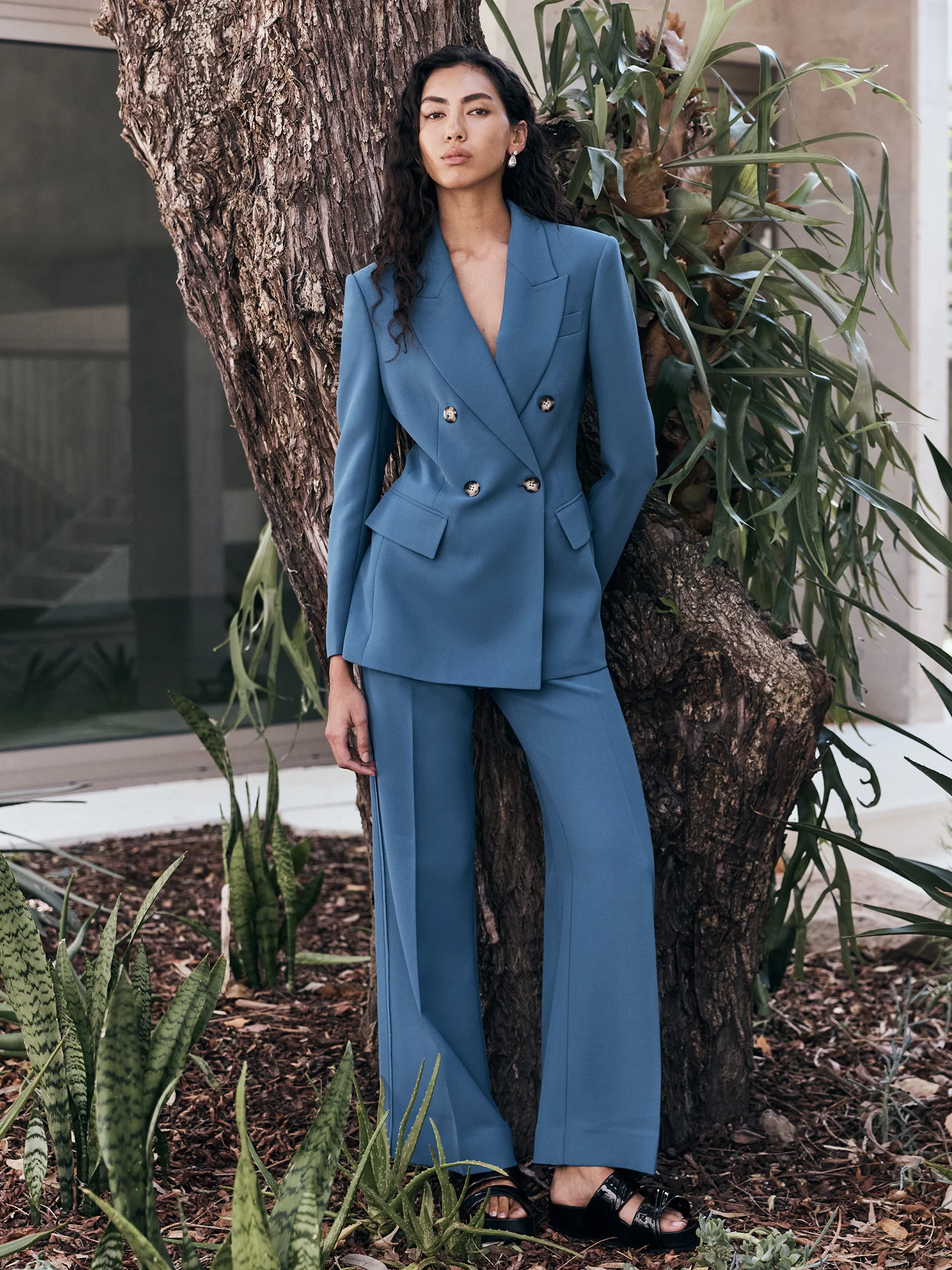 DOUBLE WEAVE LONGLINE BLAZER - Image 5