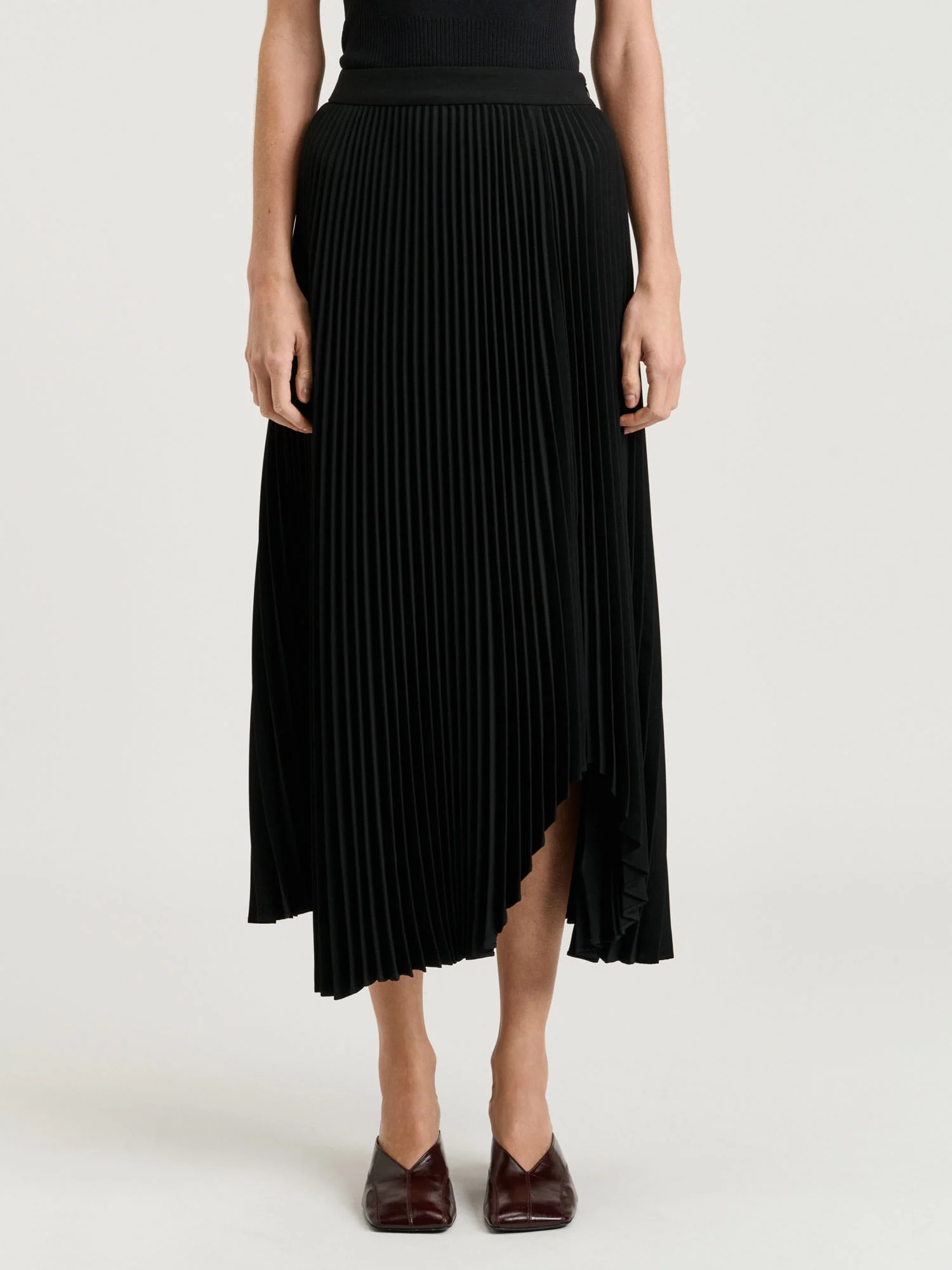 DOUBLE WEAVE PLEATED SKIRT - Image 2