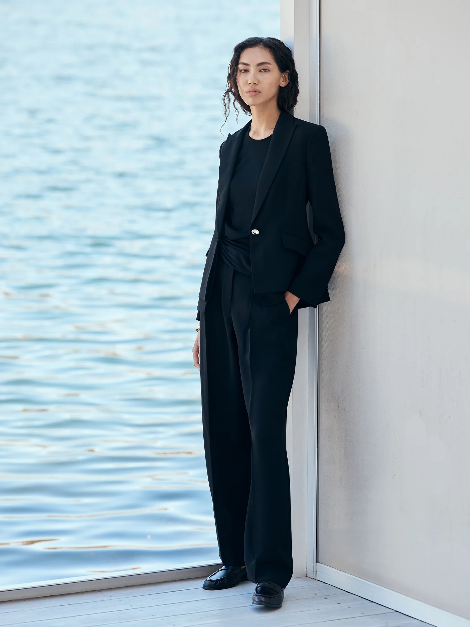 DOUBLE WEAVE SOFT BARREL LEG PANT - Image 6