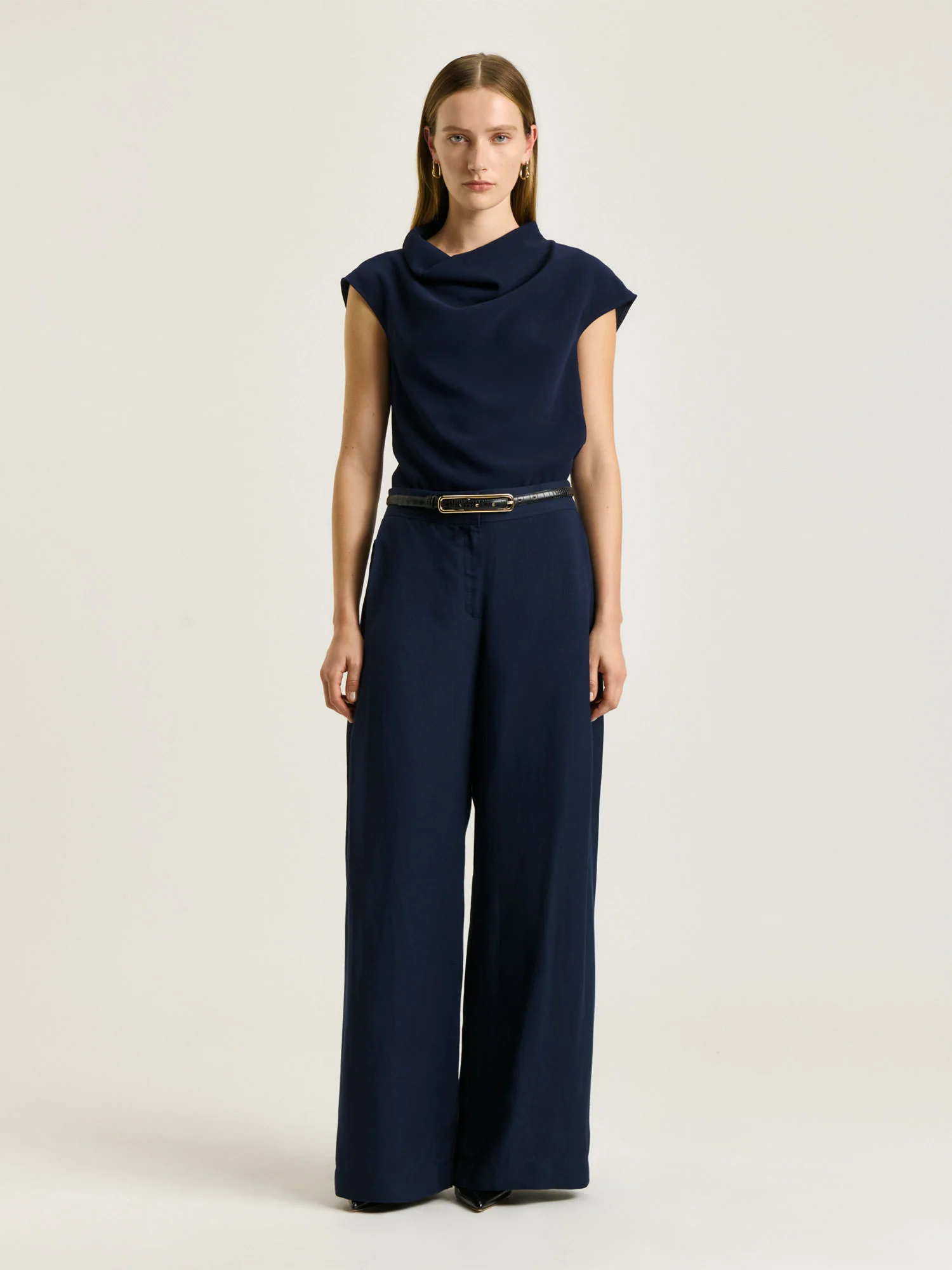 DRAPEY CREPE COWL NECK TOP - Image 5
