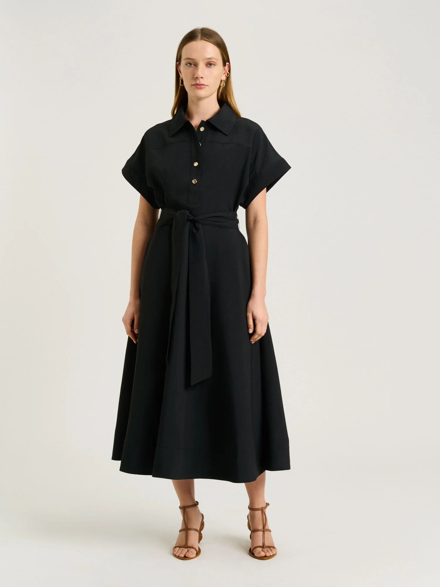 DRAPEY MODAL BLEND SHIRTDRESS