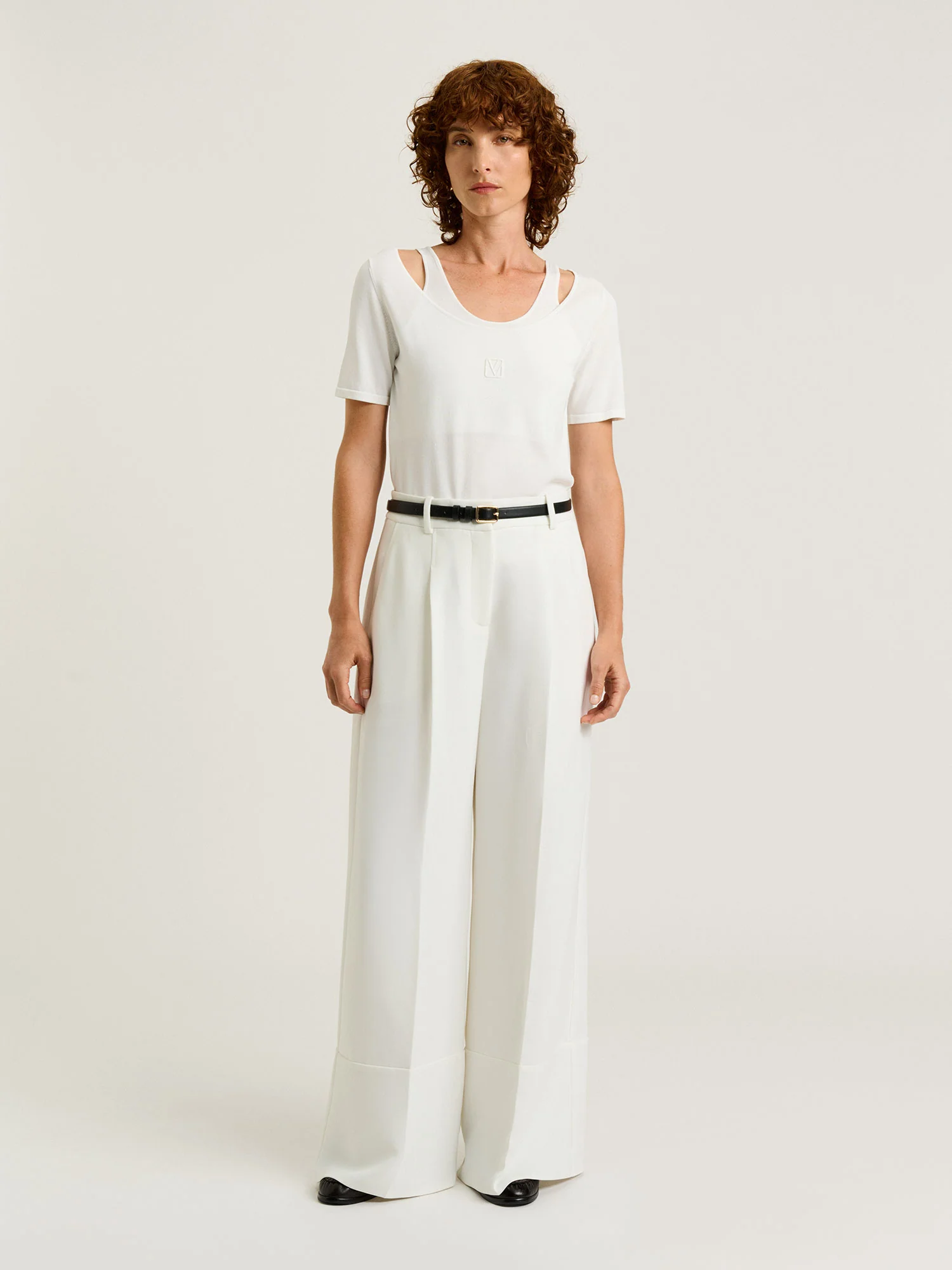 EMBROIDERED MONOGRAM KNIT TEE - Image 2