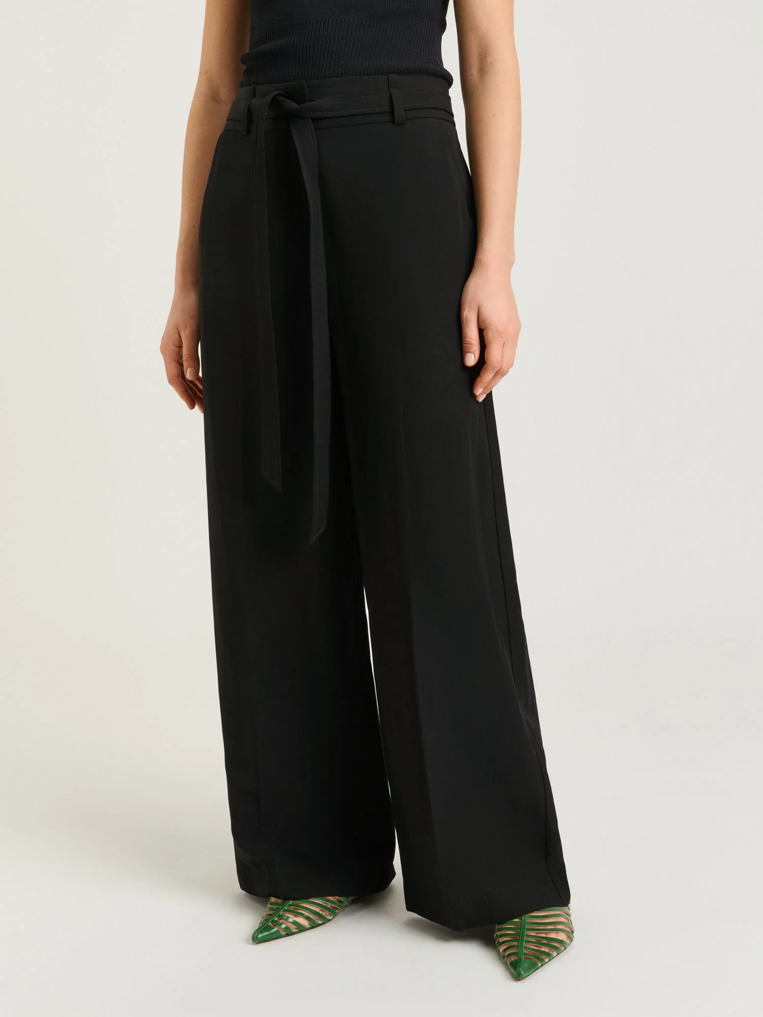 EUROPEAN LYOCELL LINEN BELTED PANT - Image 2
