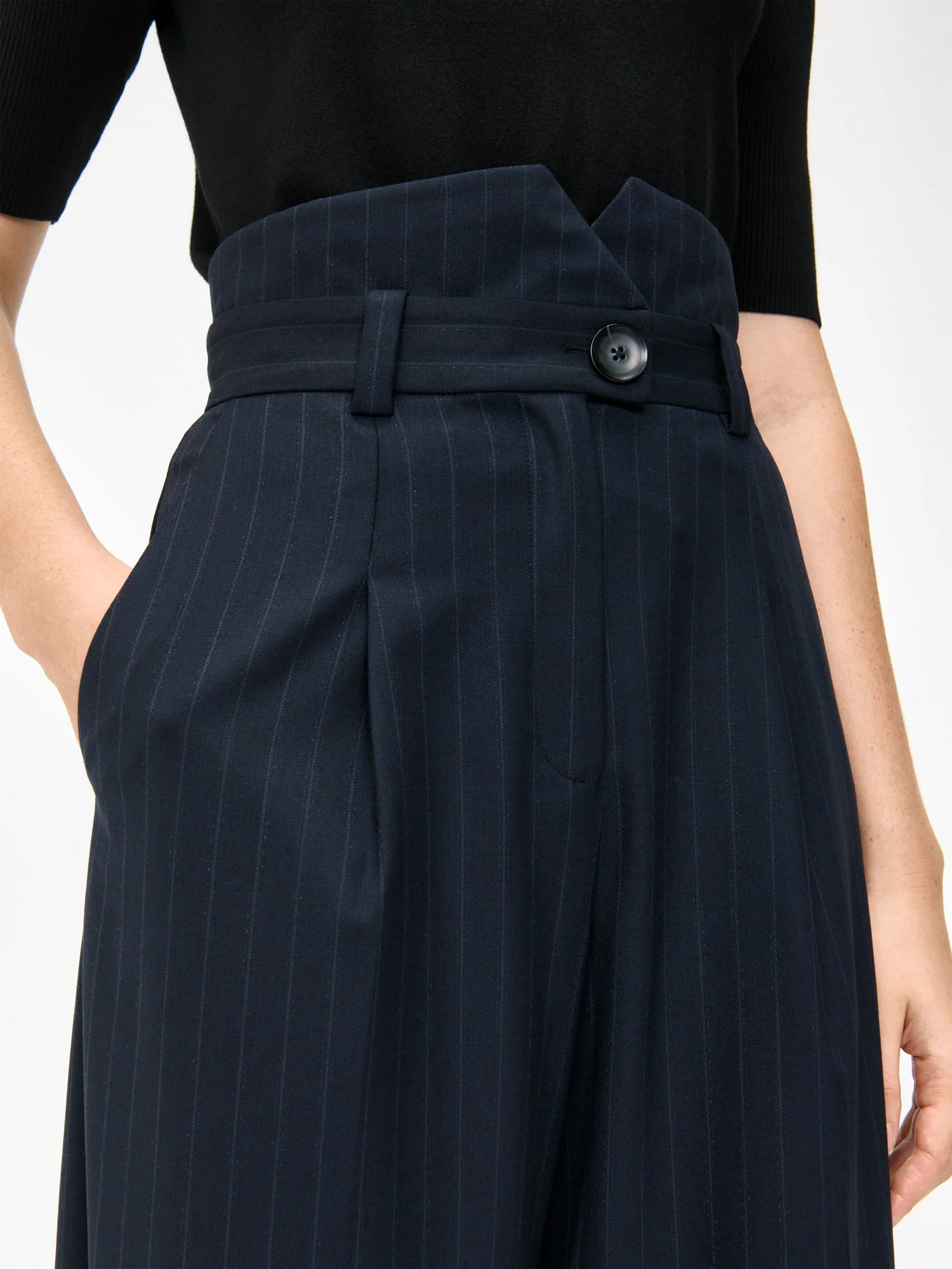 EUROPEAN STRIPE WIDE LEG PANT - Image 4