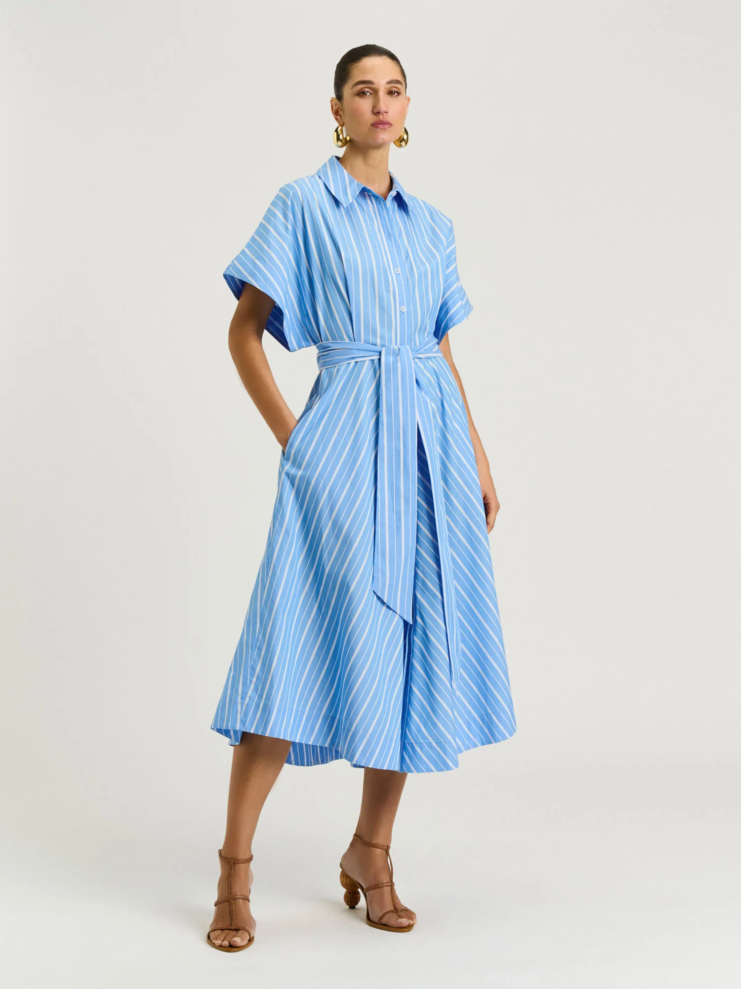 GOOD EARTH COTTON STRIPE SHIRTDRESS - Image 2