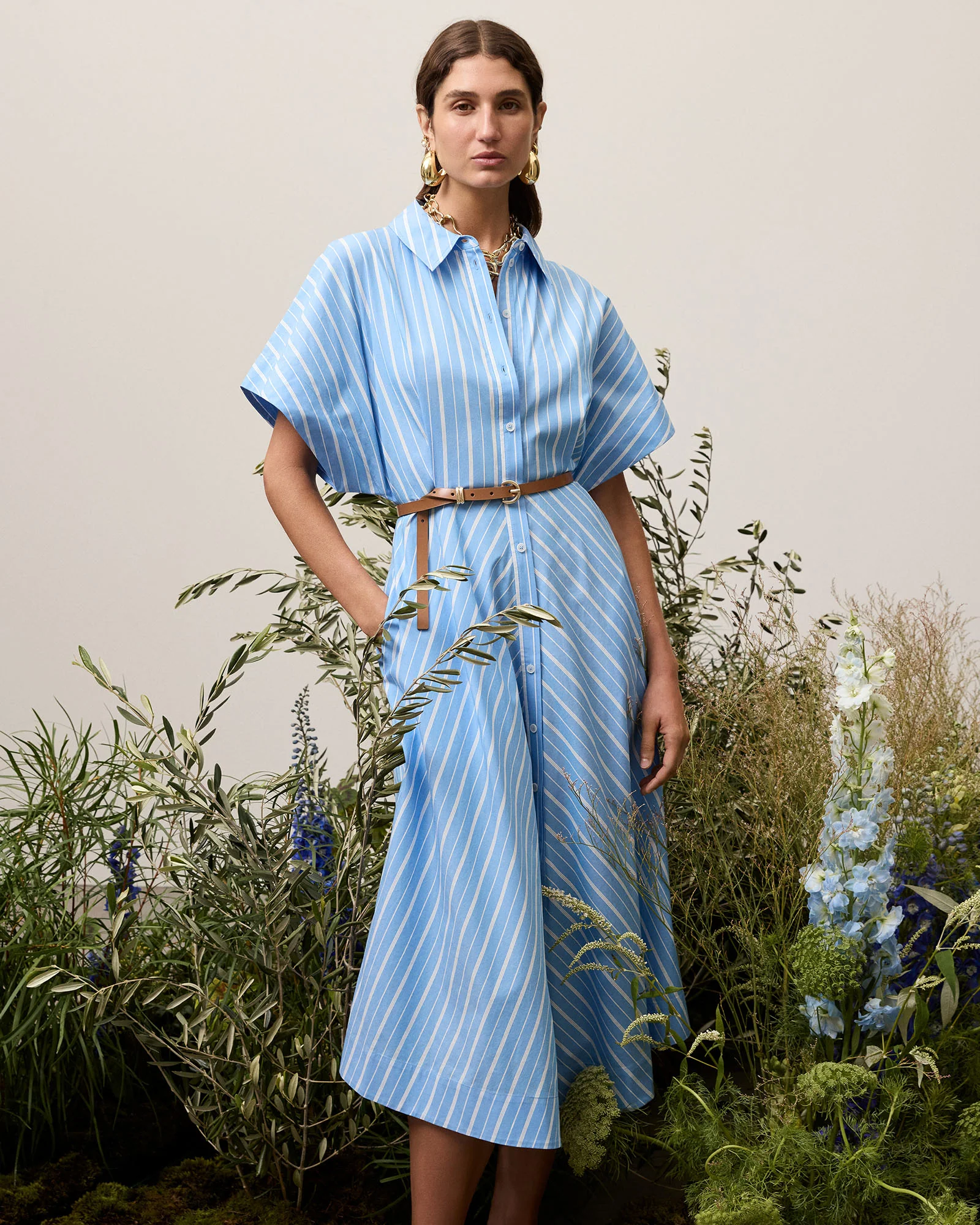 GOOD EARTH COTTON STRIPE SHIRTDRESS - Image 7