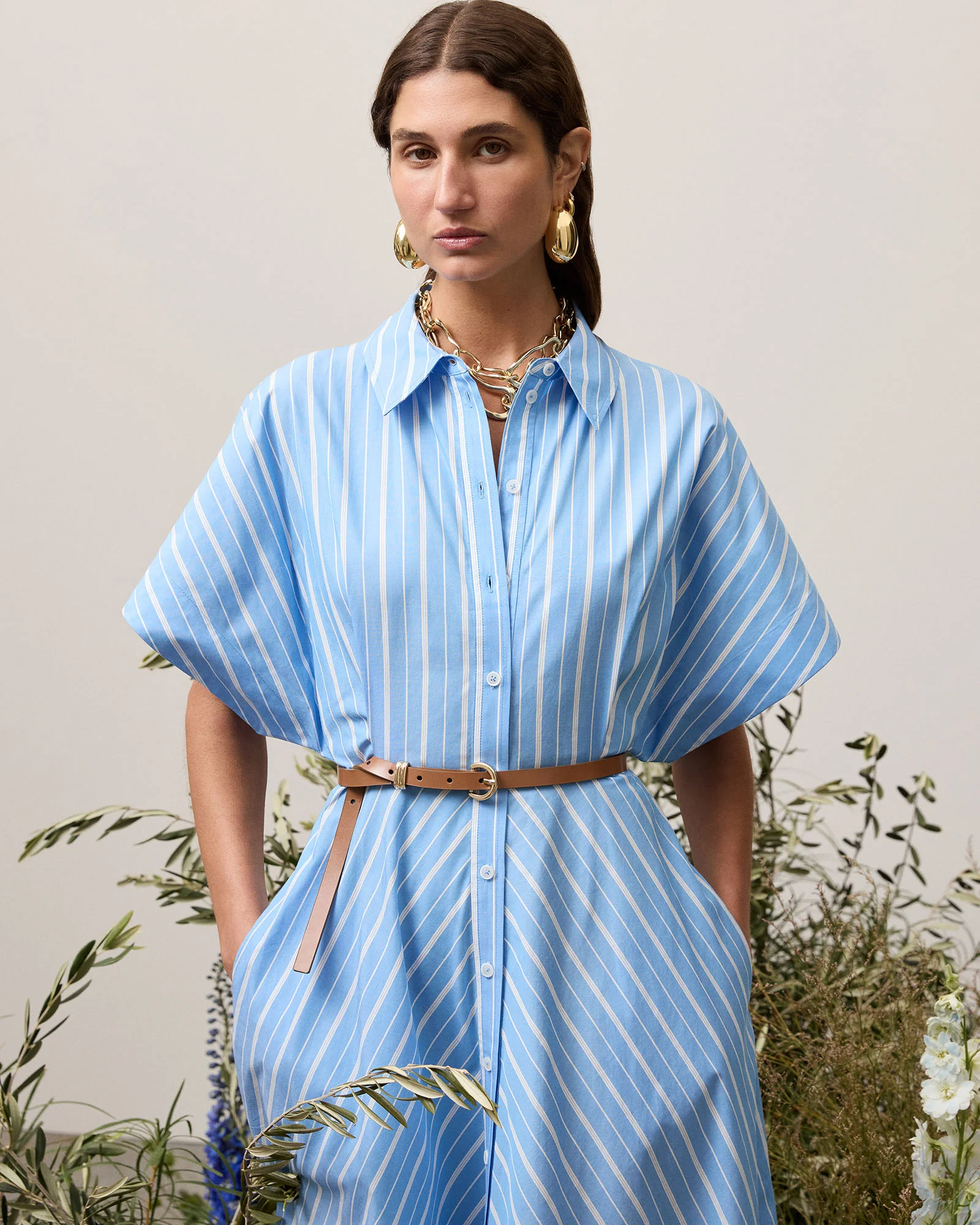 GOOD EARTH COTTON STRIPE SHIRTDRESS - Image 8
