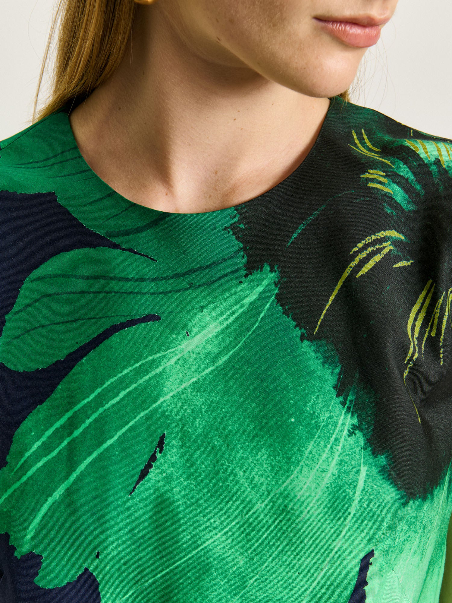 INDIGO WATER POPPY BIAS MIDI DRESS - Image 3