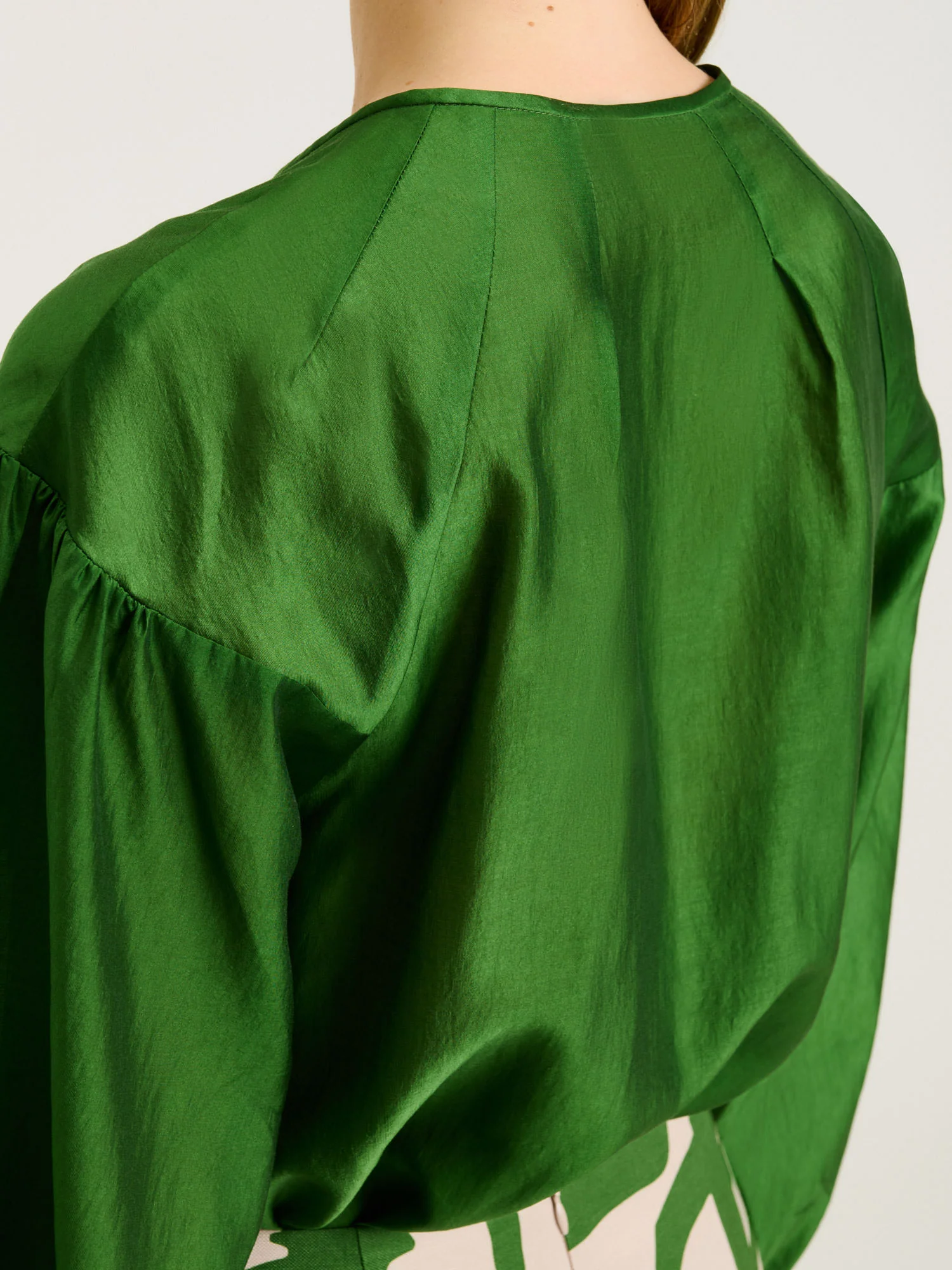 LIGHT LYOCELL BLEND BLOUSON SLEEVE TOP - Image 10