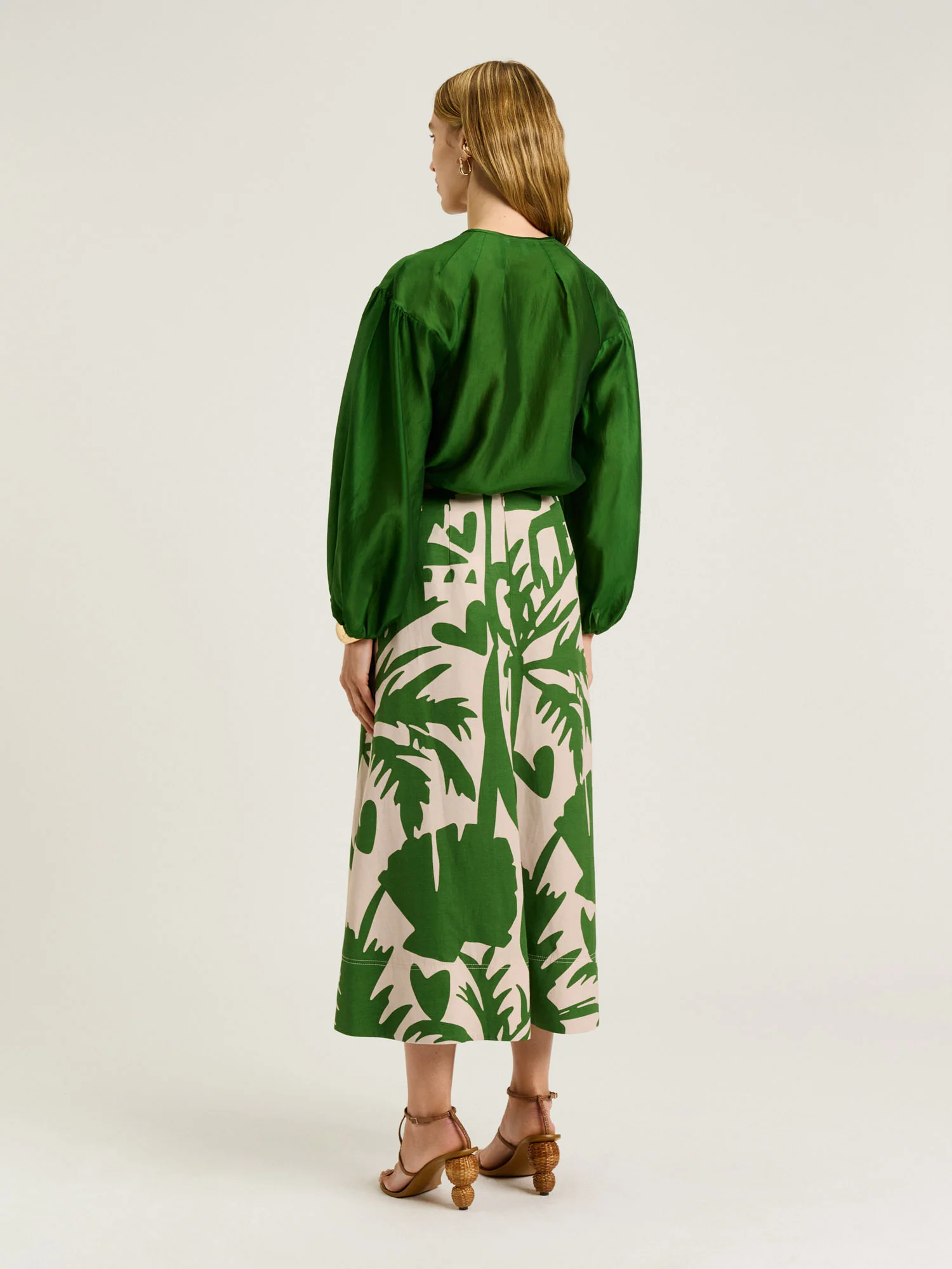 LIGHT LYOCELL BLEND BLOUSON SLEEVE TOP - Image 11