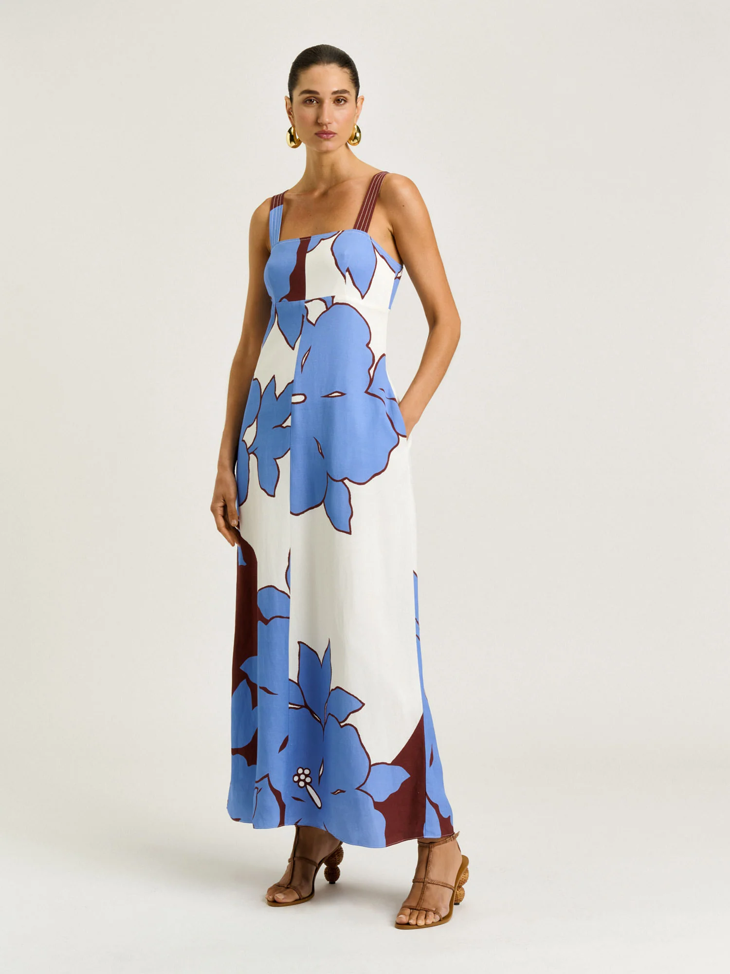 LILAC POINSETTIA MAXI SUNDRESS