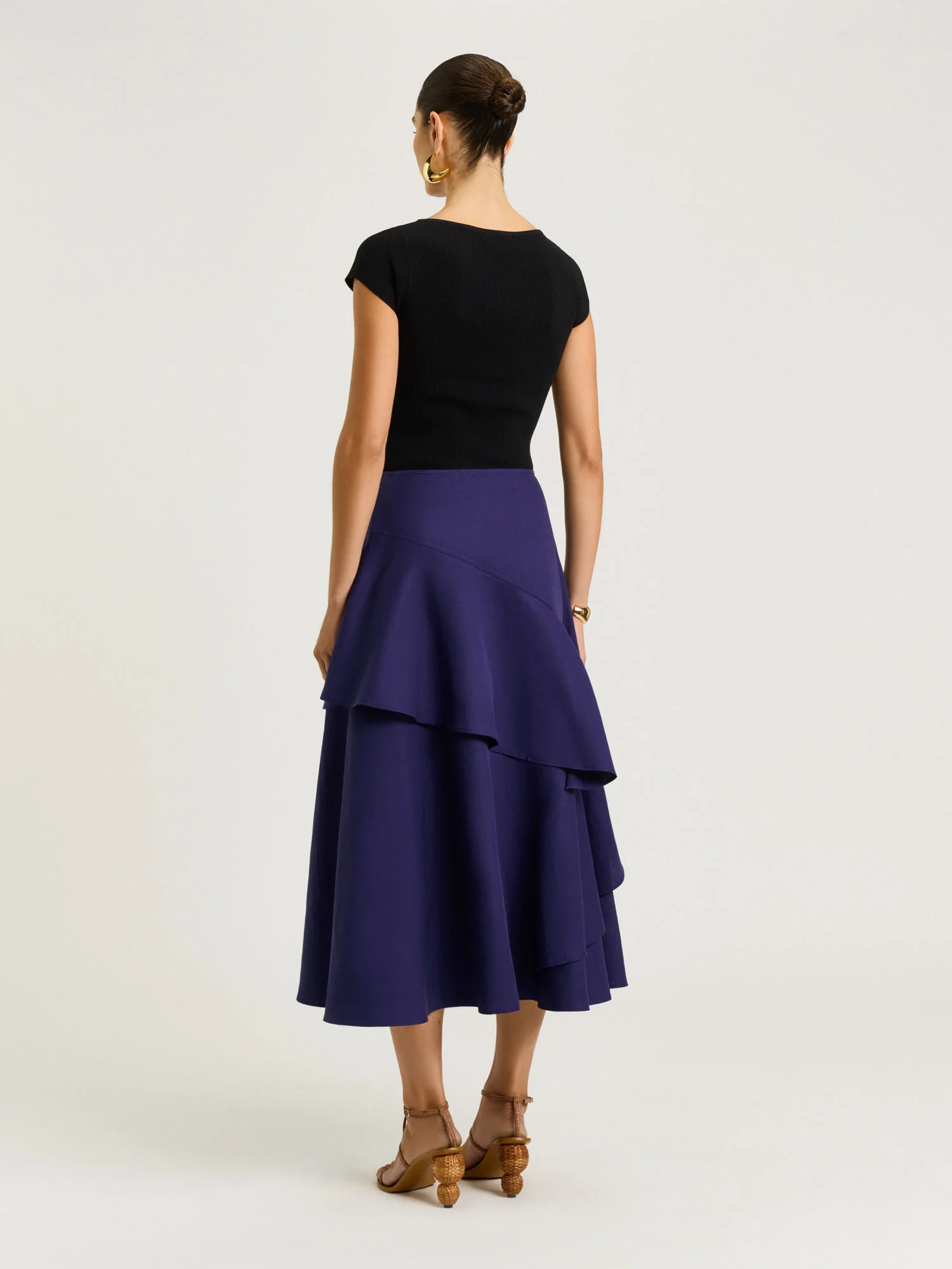 LINEN LYOCELL FLOUNCE SKIRT - Image 5