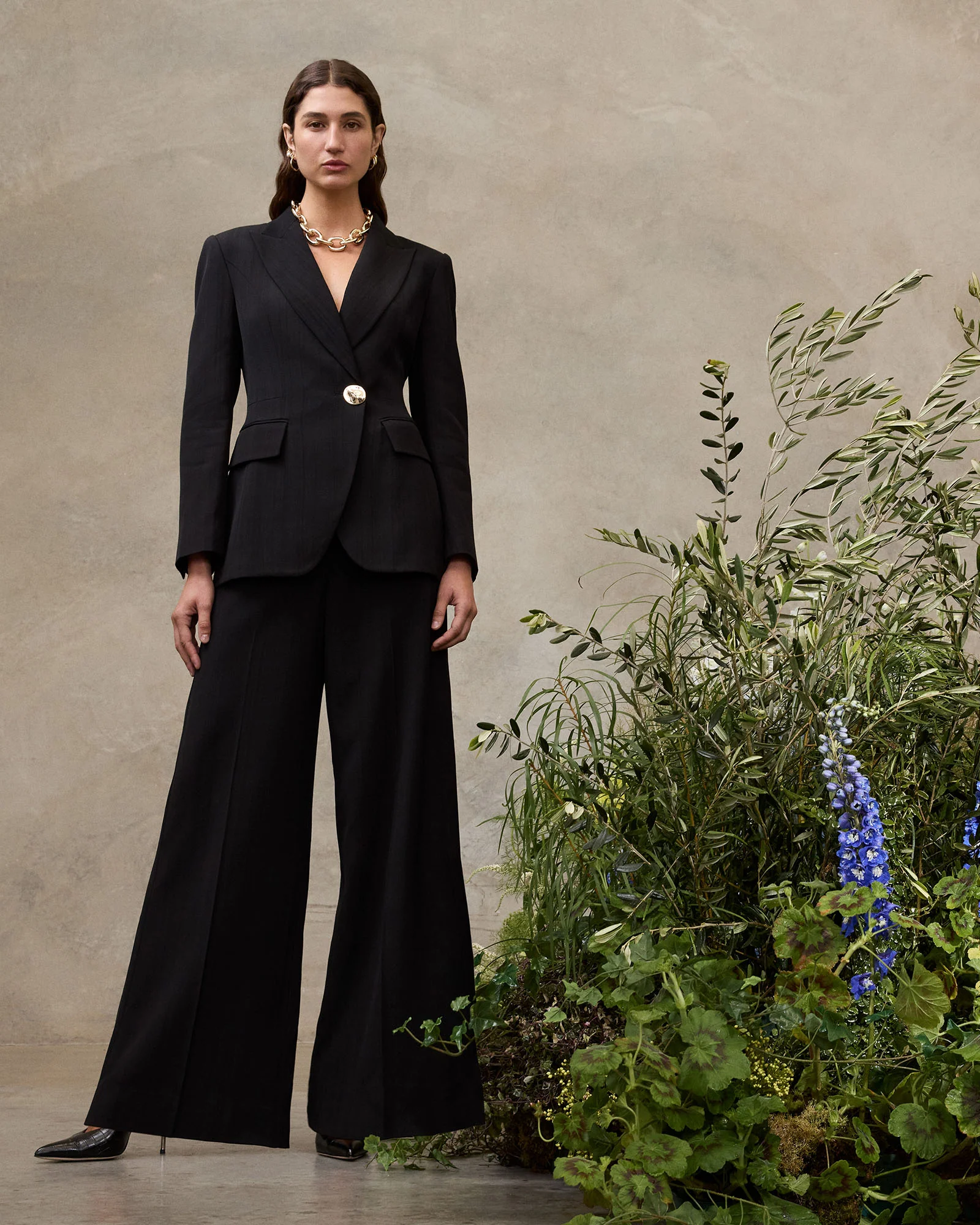 LUSTRED WEAVE WIDE LEG PANT - Image 5