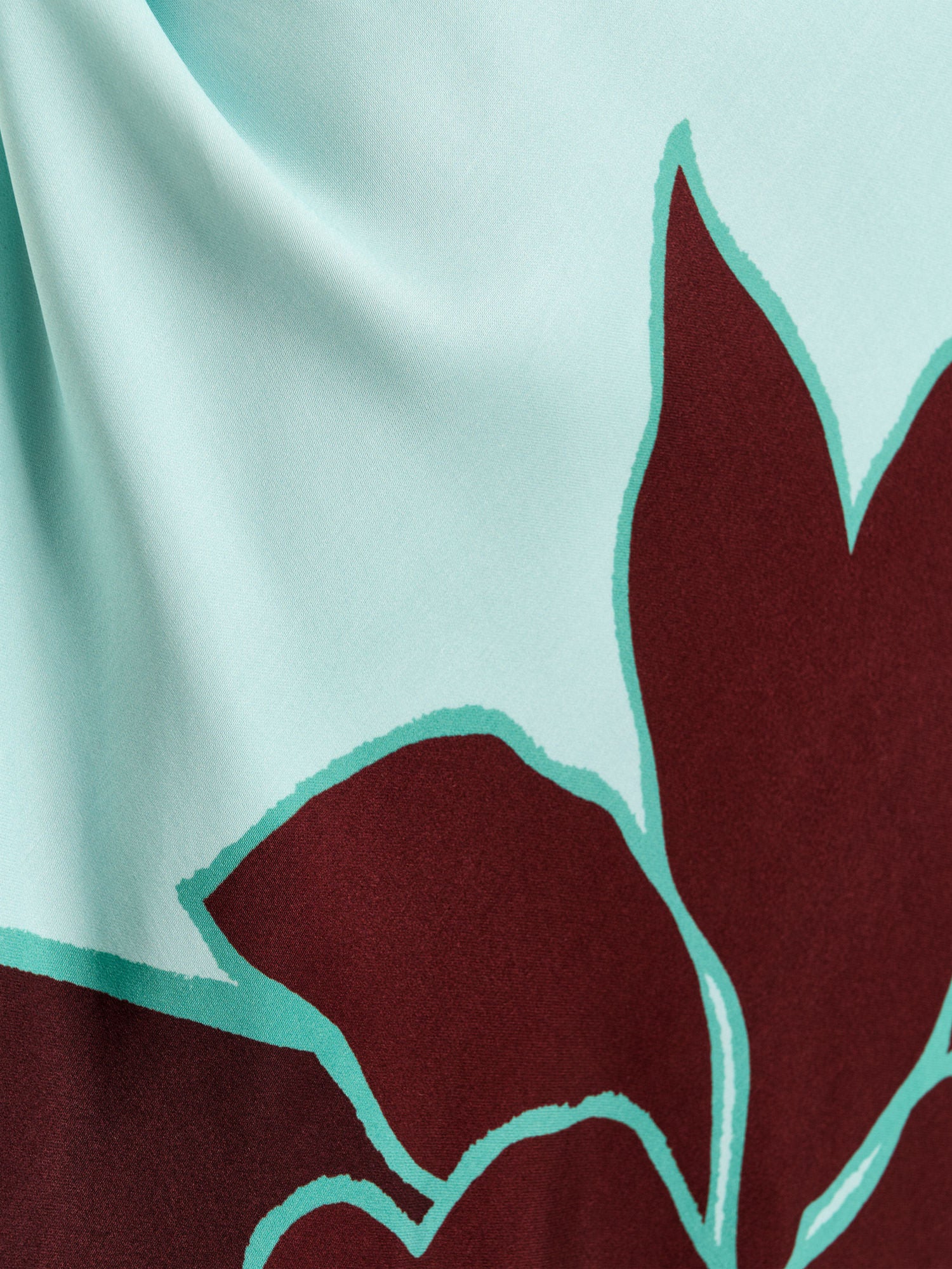 MINT POINSETTIA SATIN MAXI DRESS - Image 6