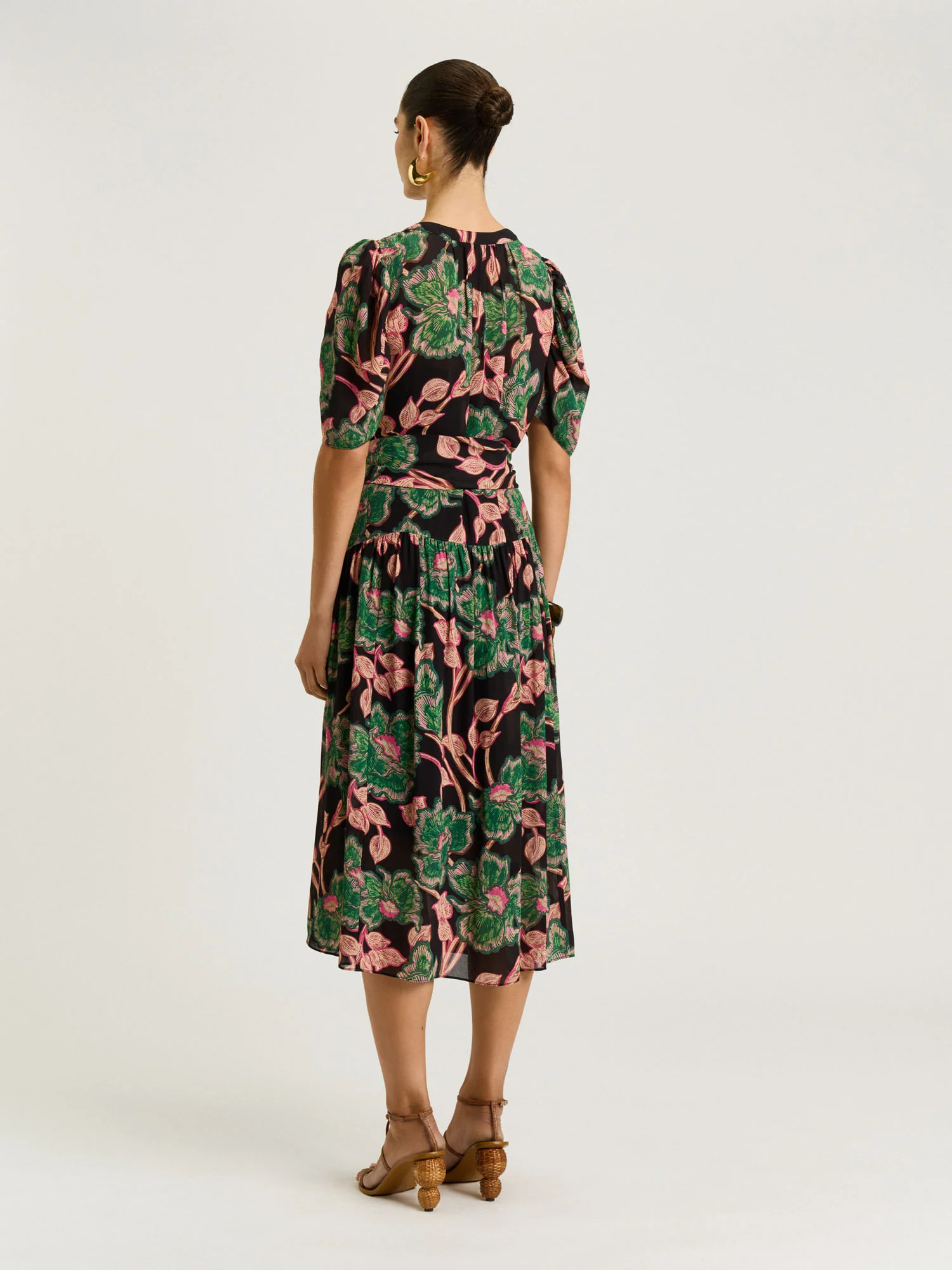 NOIR BATIK BLOOM GEORGETTE DRESS - Image 3