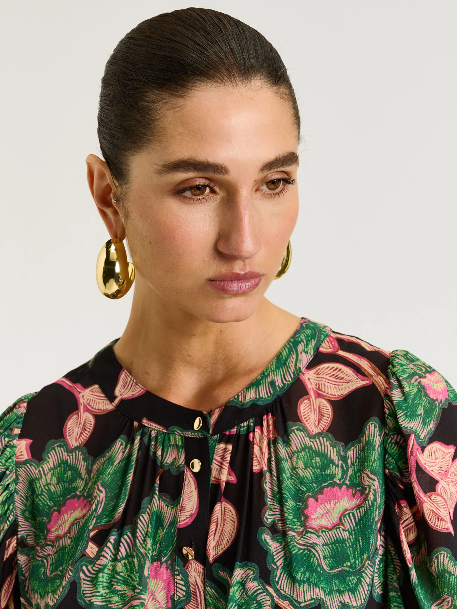 NOIR BATIK BLOOM GEORGETTE DRESS - Image 4