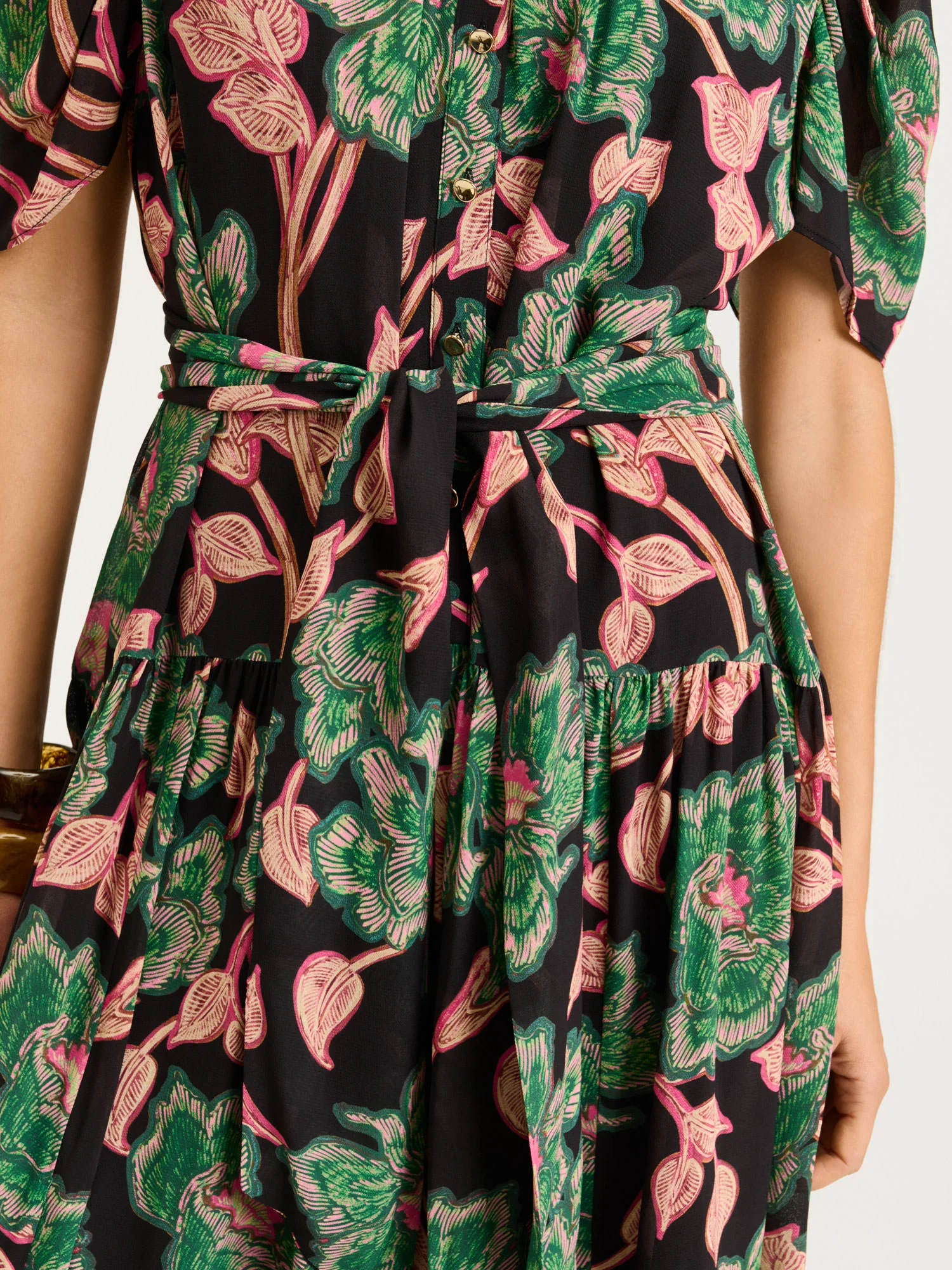 NOIR BATIK BLOOM GEORGETTE DRESS - Image 5