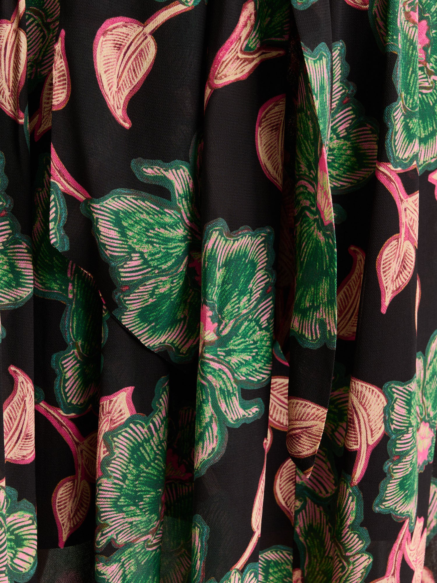 NOIR BATIK BLOOM GEORGETTE DRESS - Image 6