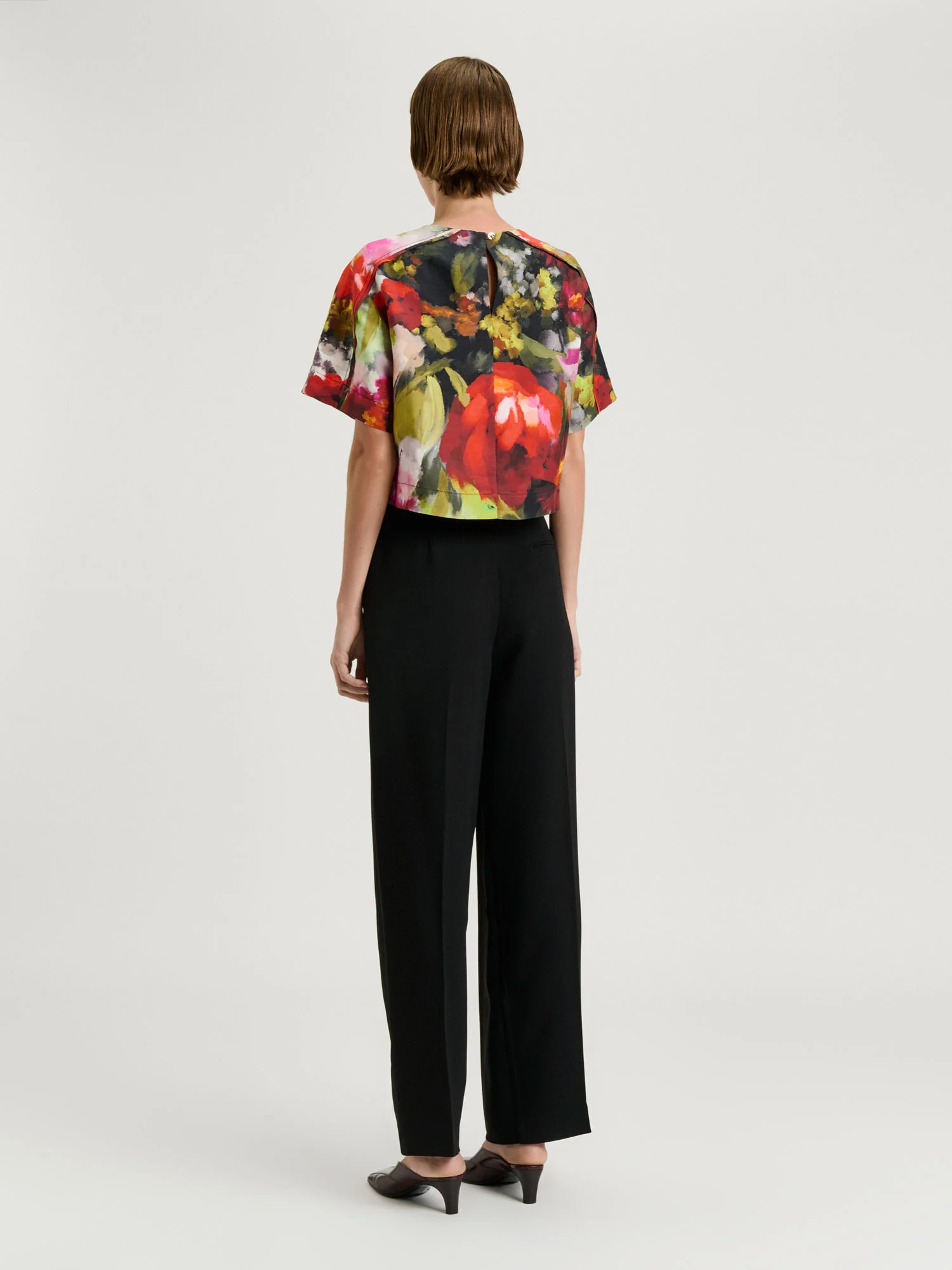 PAINTERLY BLOOM LINEN VISCOSE TOP - Image 5