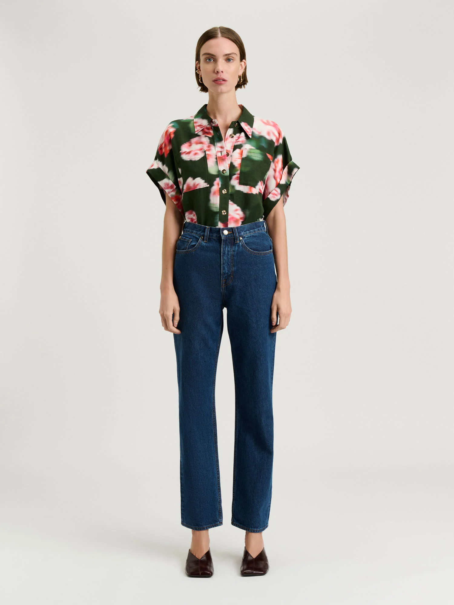PINK HAZE FLORAL SHORT SLEEVE SHIRT