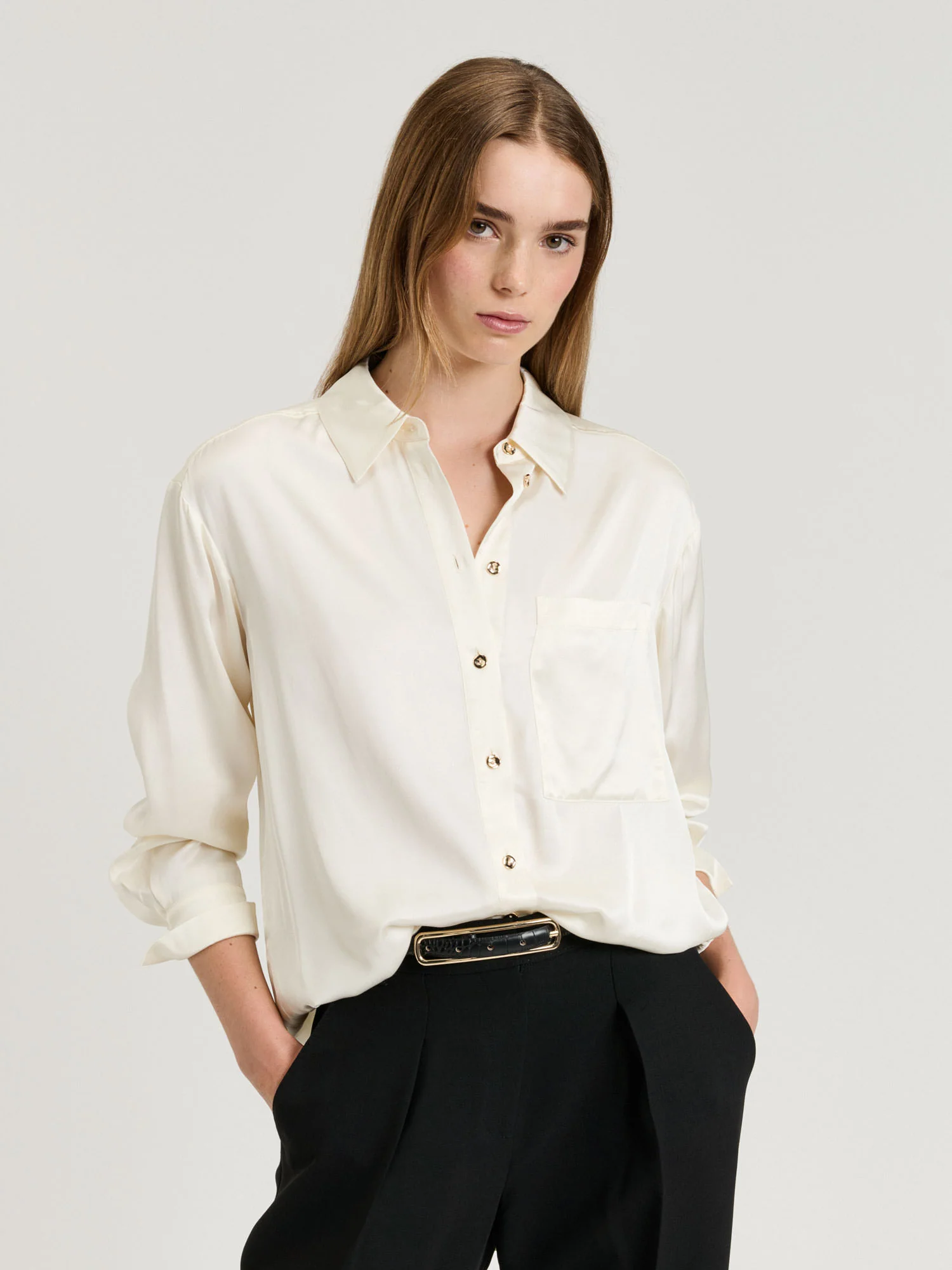 SATIN RELAXED SHIRT