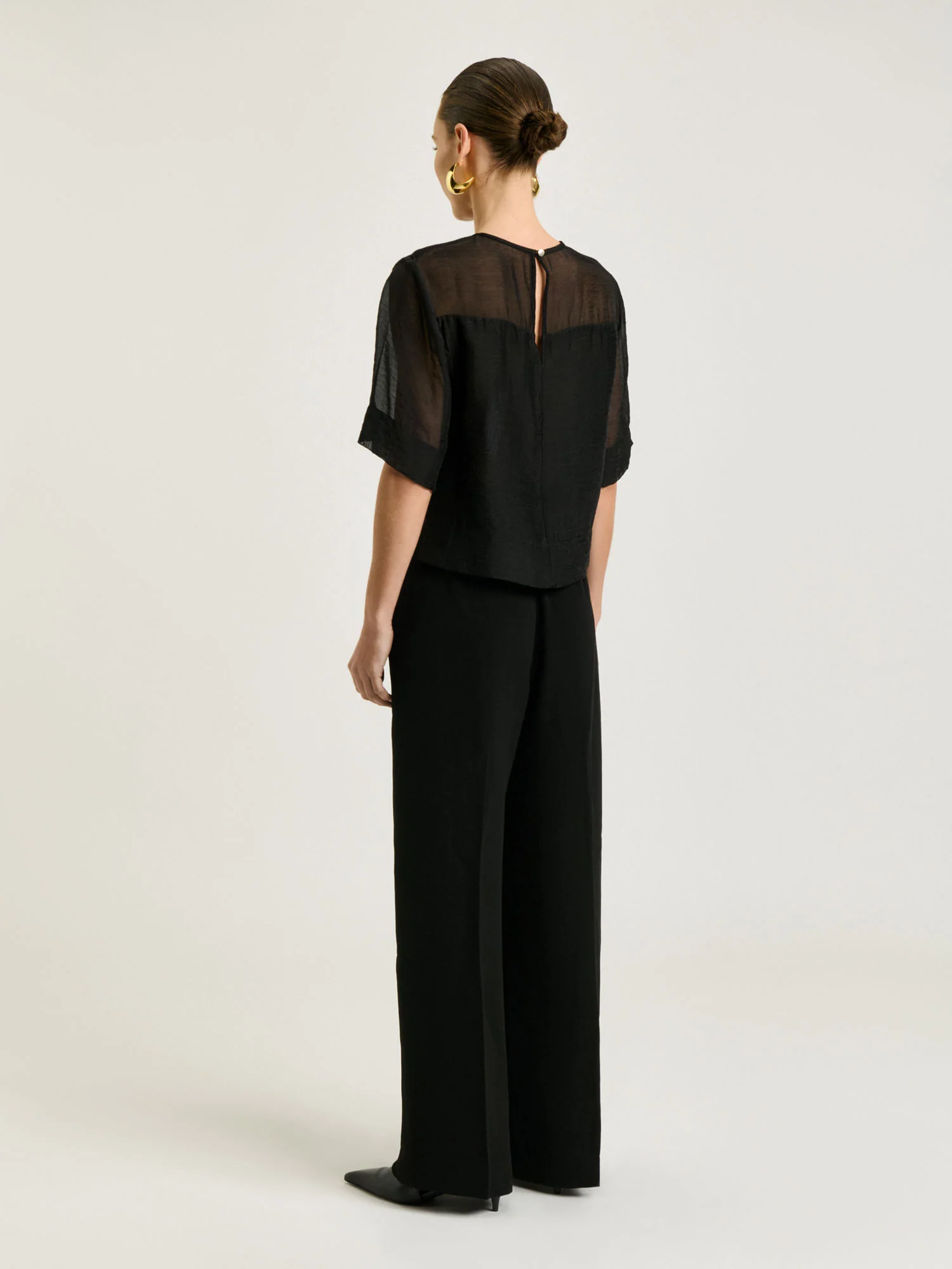 SHEER ORGANDY YOKE TOP - Image 3