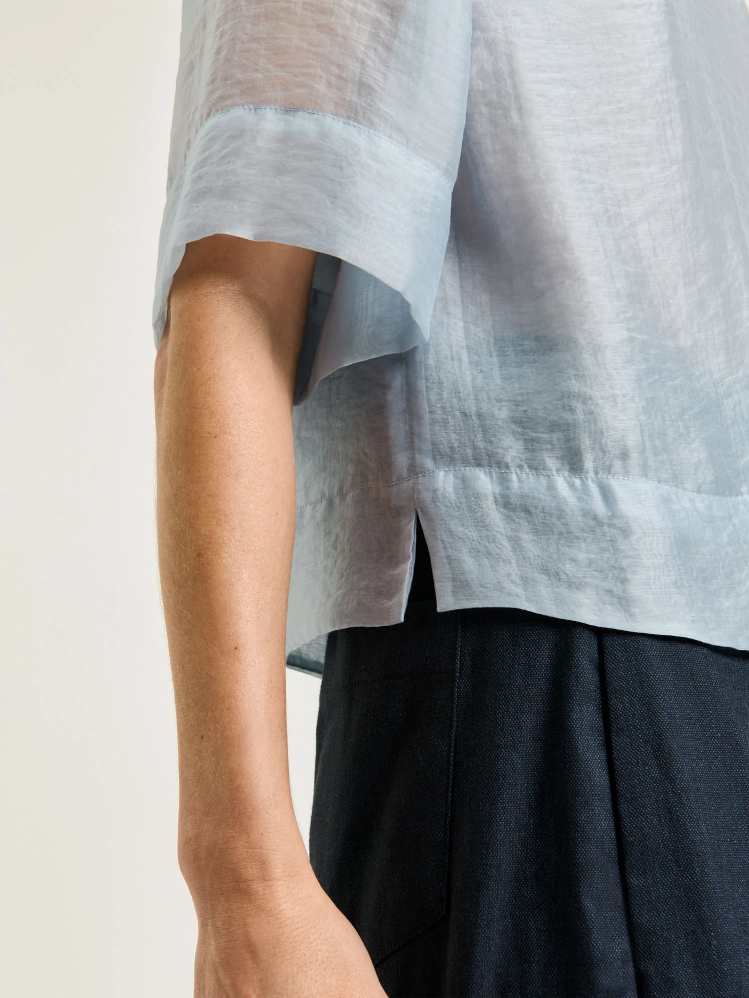 SHEER ORGANDY YOKE TOP - Image 6