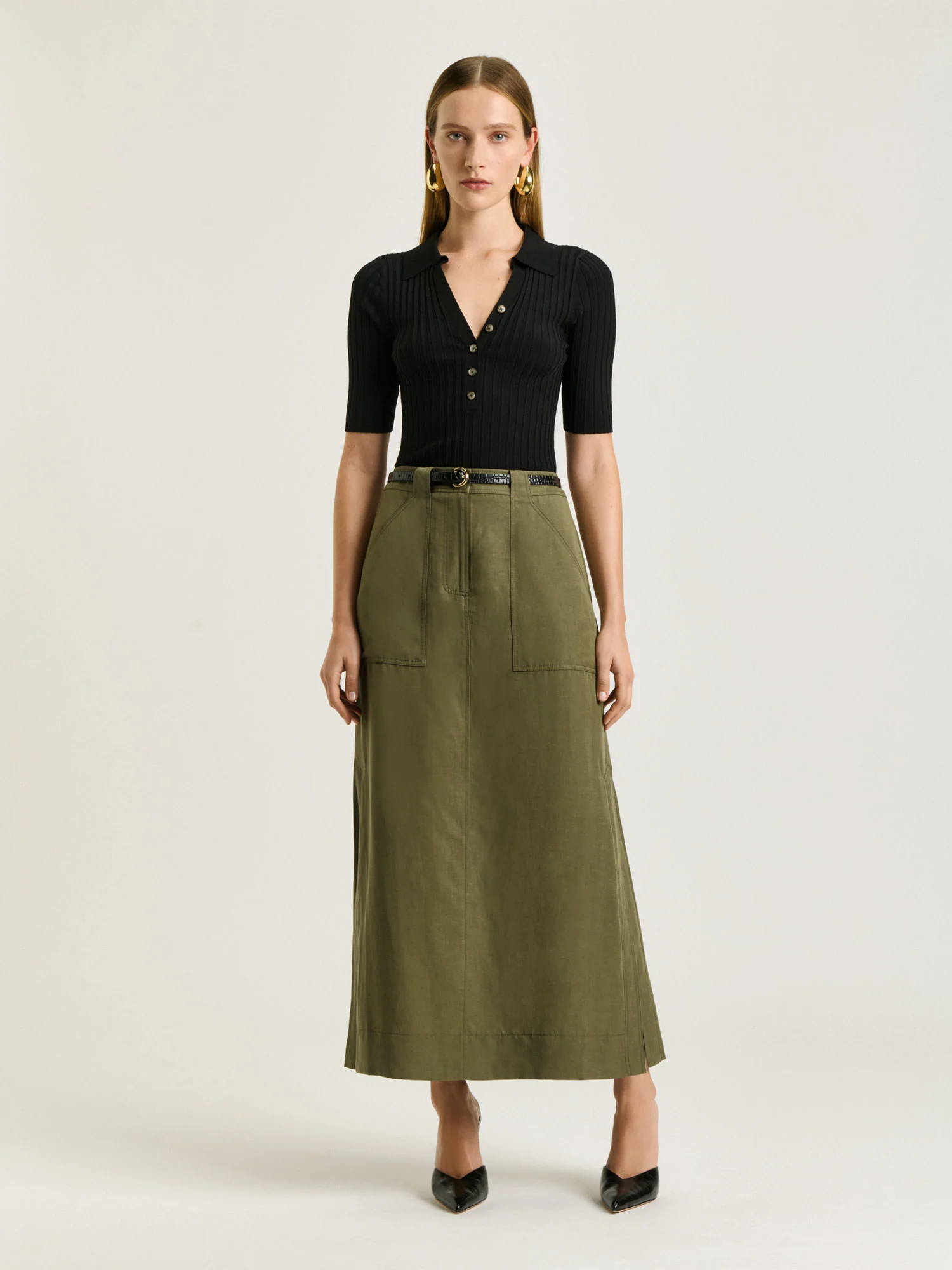 SLINKY RIB POLO KNIT - Image 4