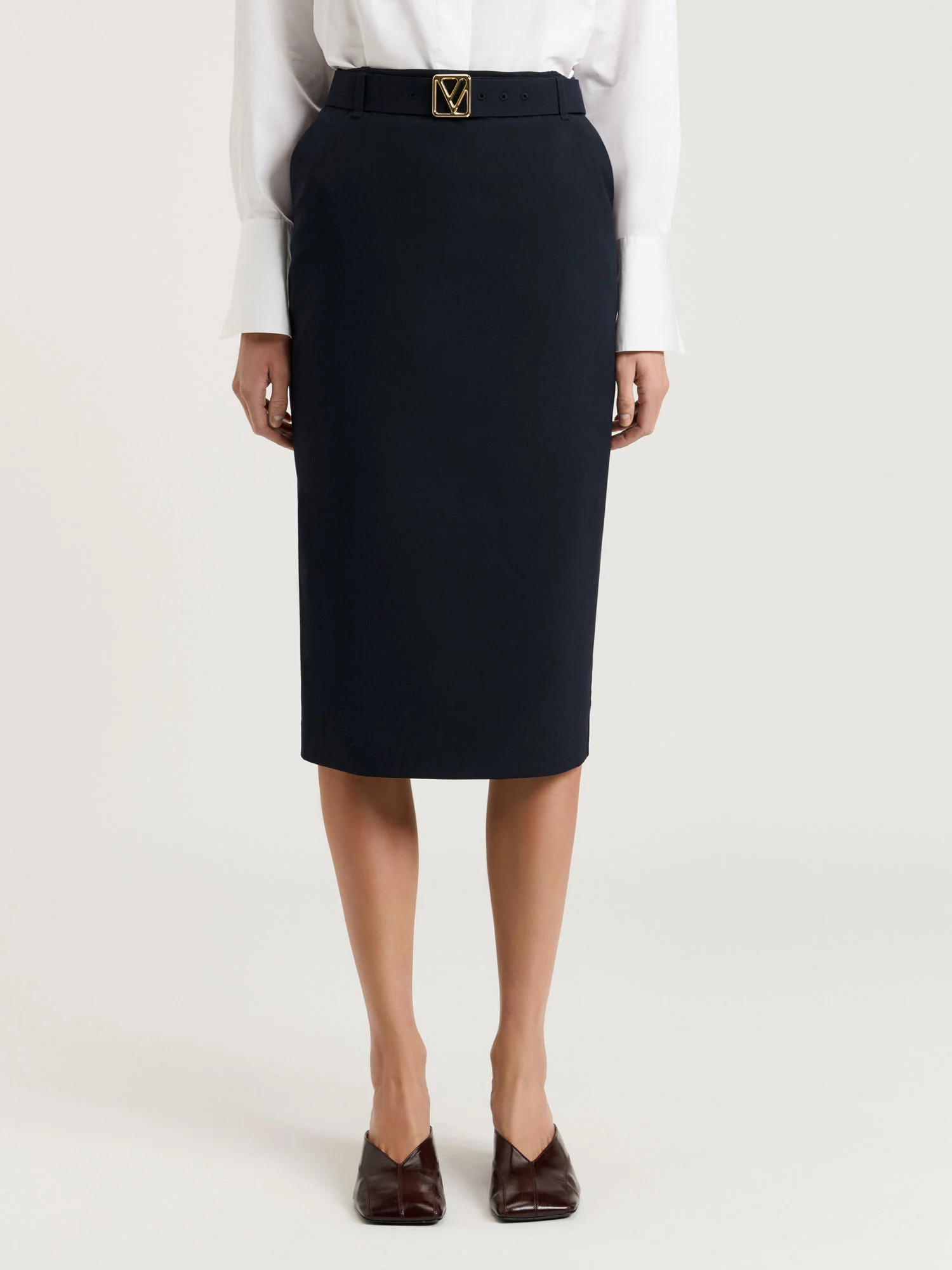 STRETCH SUITING PENCIL SKIRT - Image 2