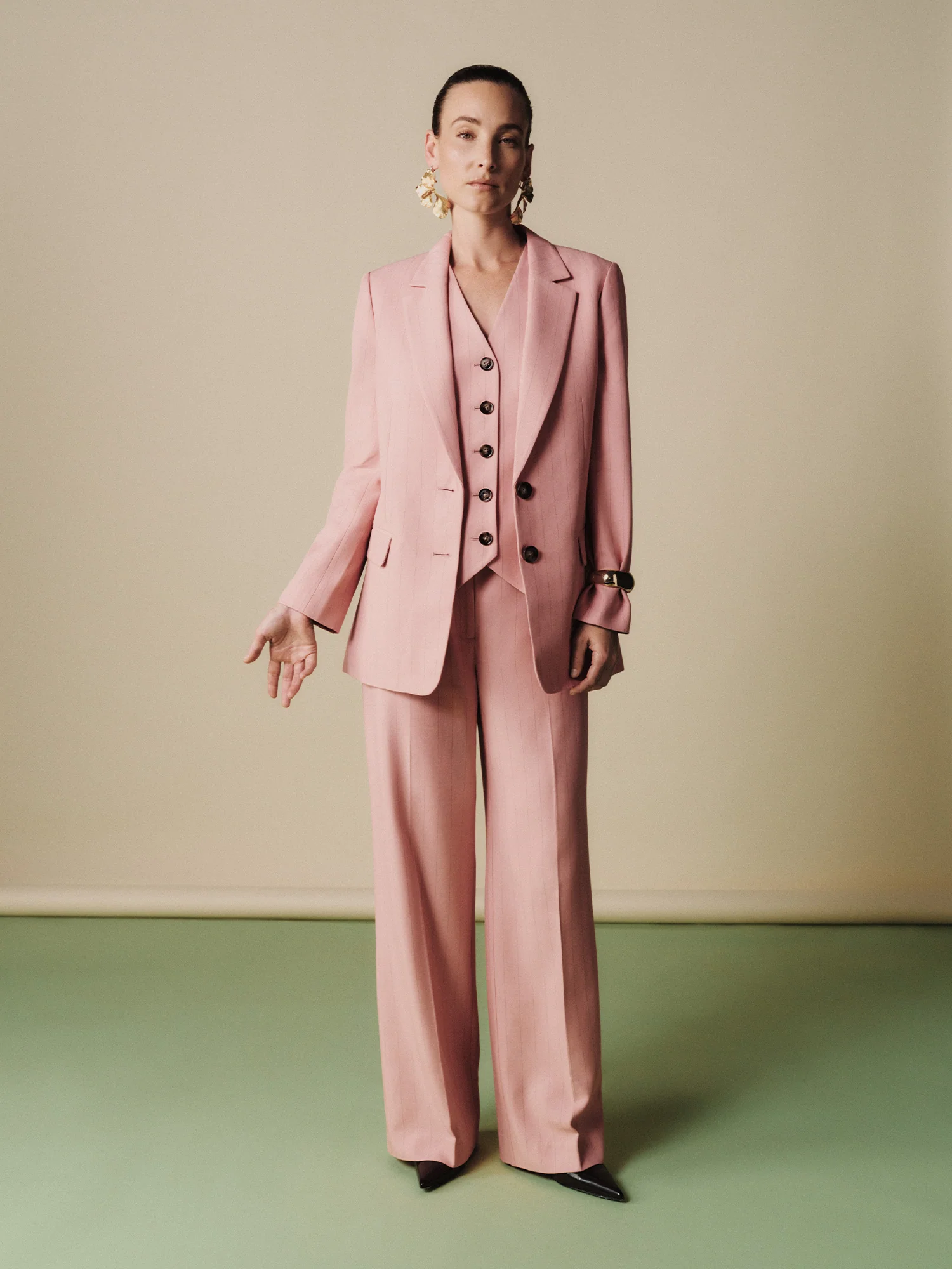 STRIPE TWILL STRAIGHT LEG PANT - Image 4