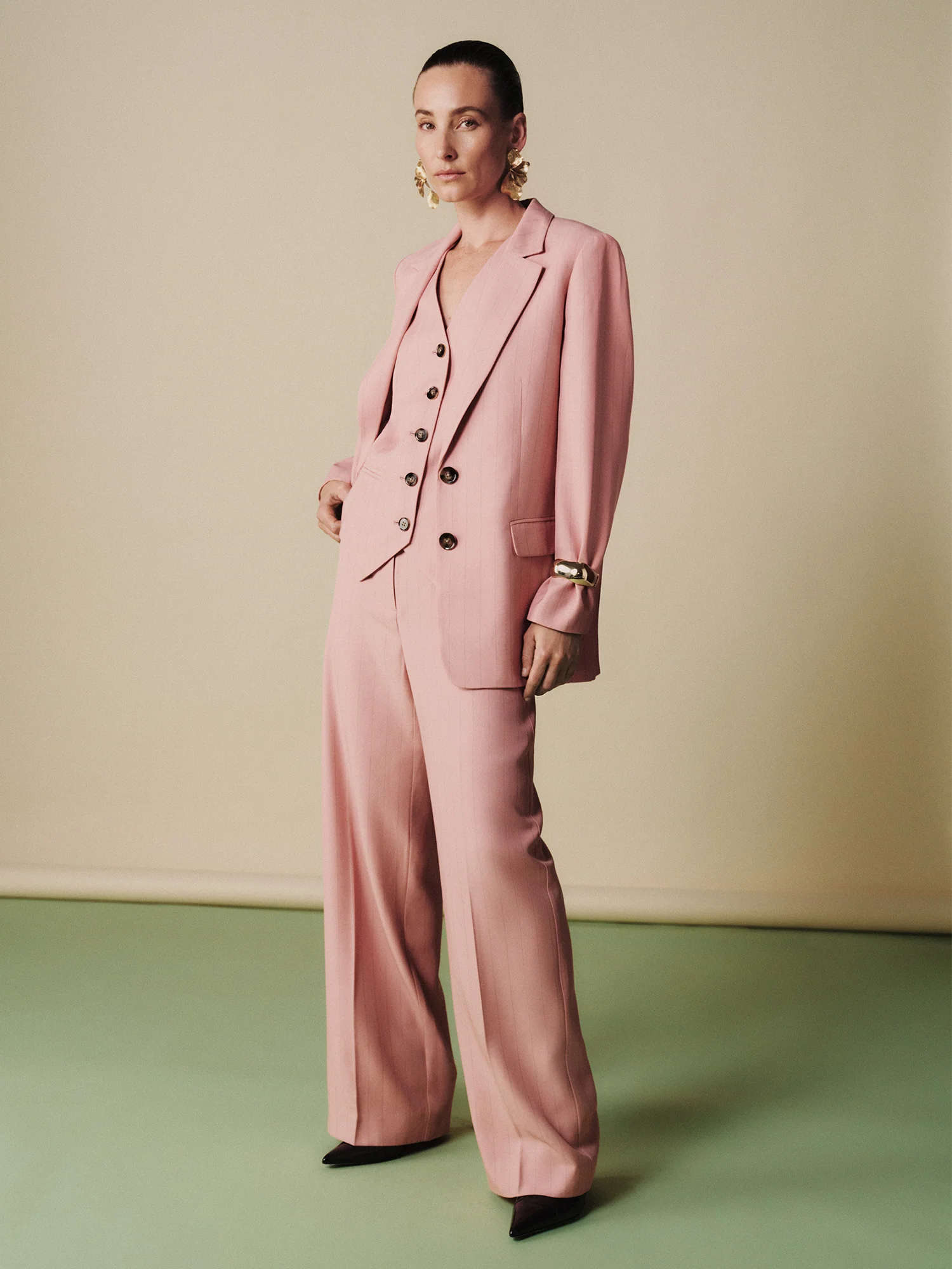 STRIPE TWILL STRAIGHT LEG PANT - Image 5