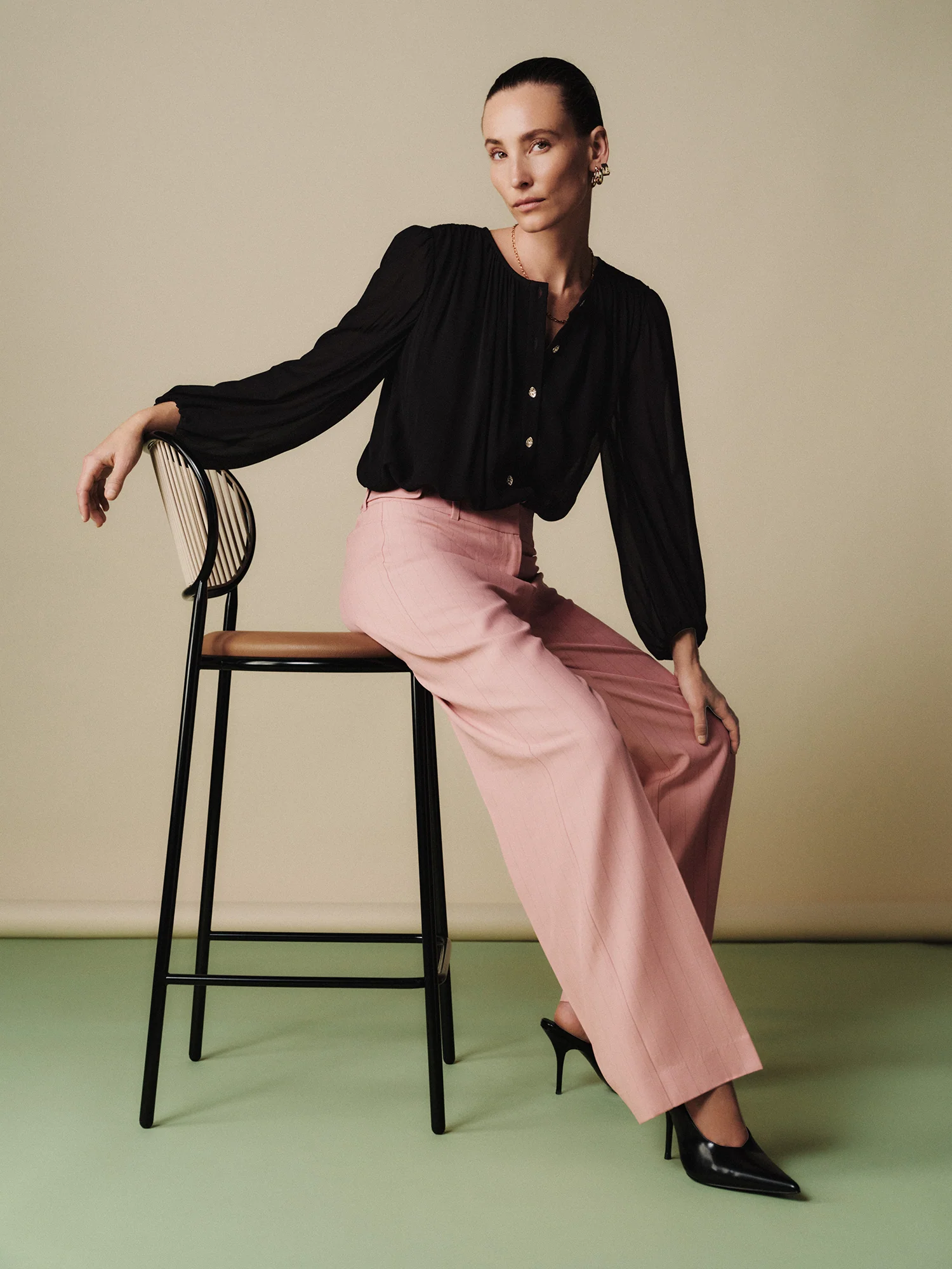 STRIPE TWILL STRAIGHT LEG PANT - Image 6