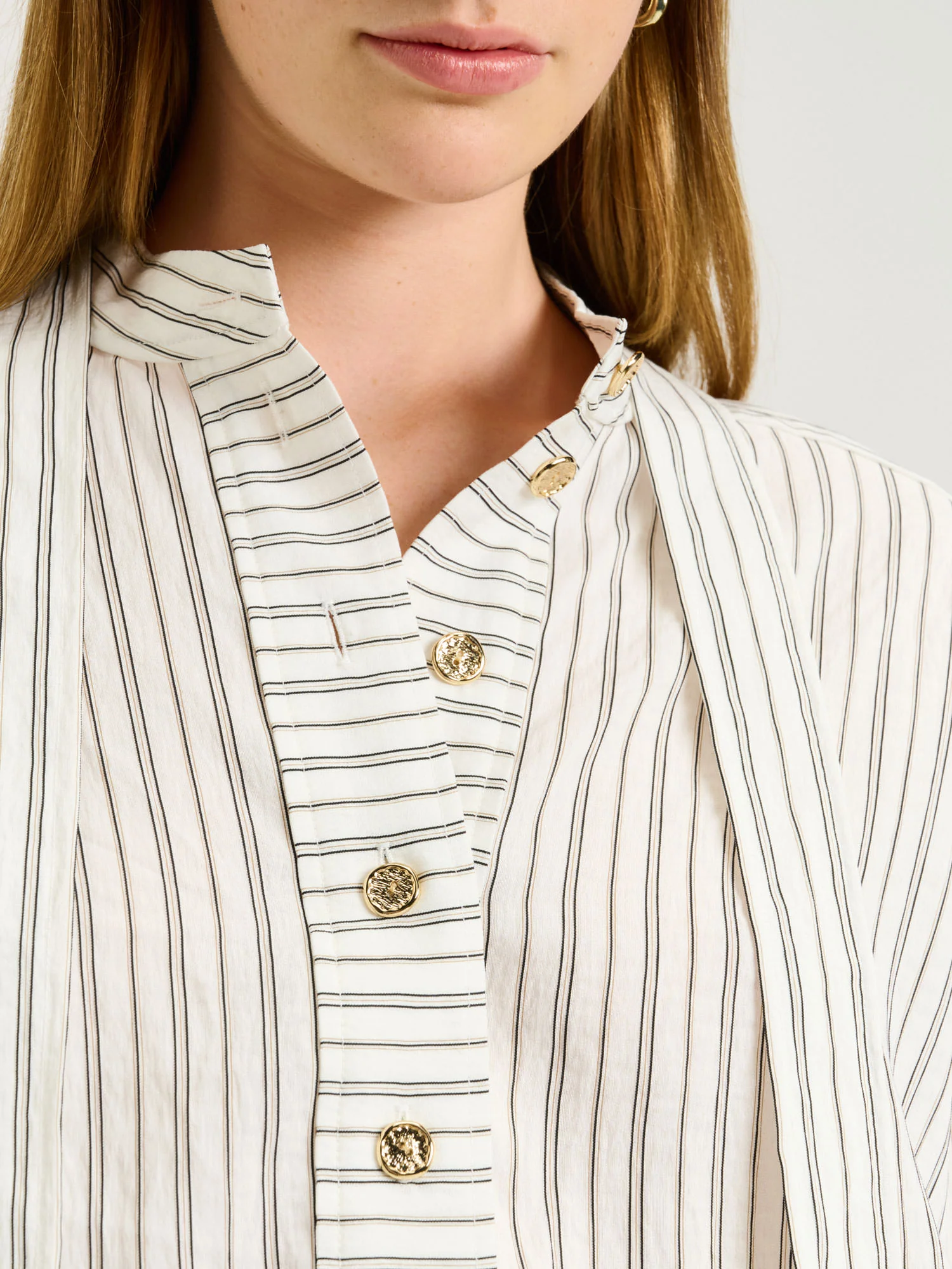 DOUBLE PINSTRIPE LONG SLEEVE SHIRT - Image 4