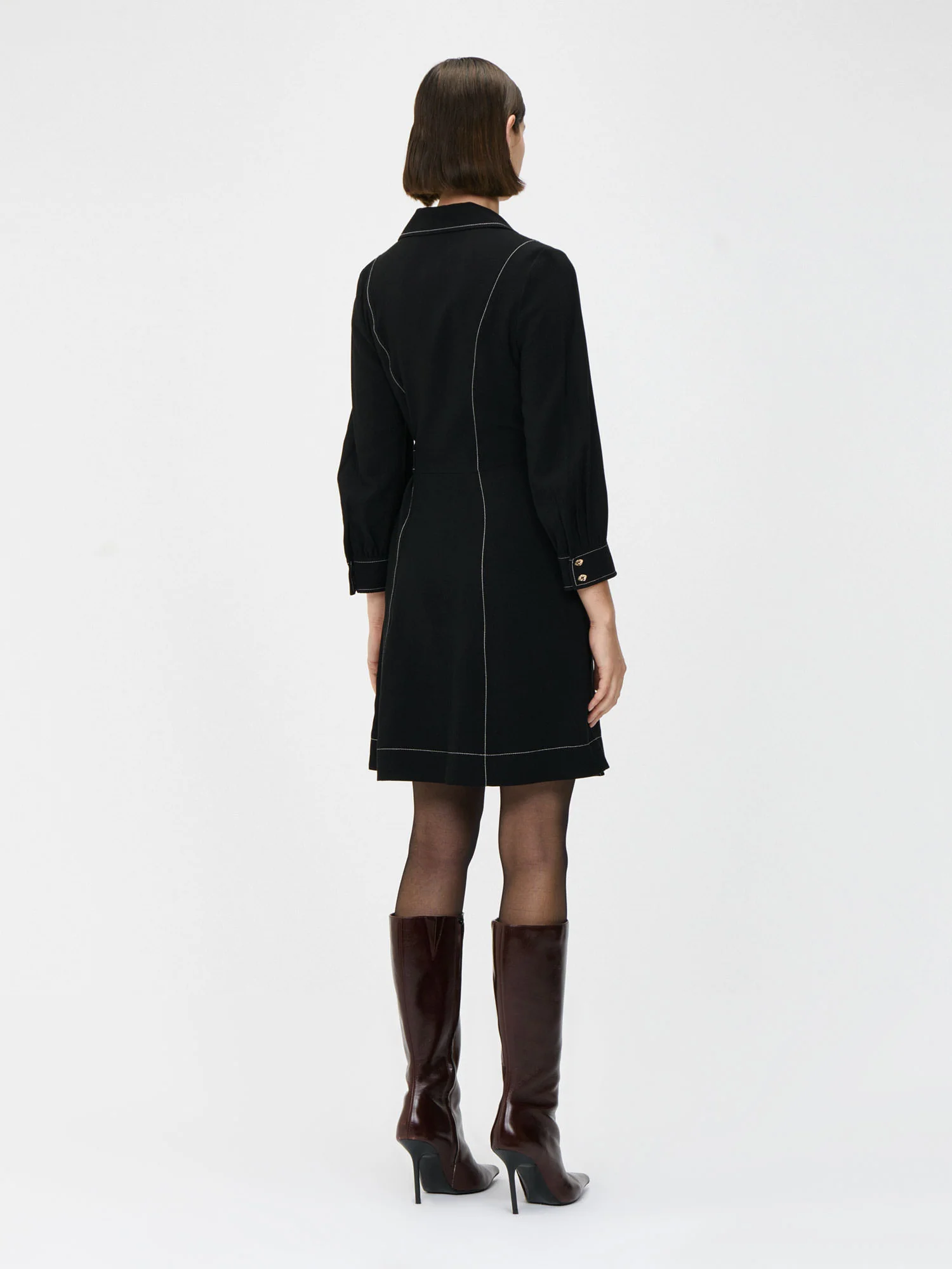 VISCOSE TWILL WRAP DRESS - Image 4