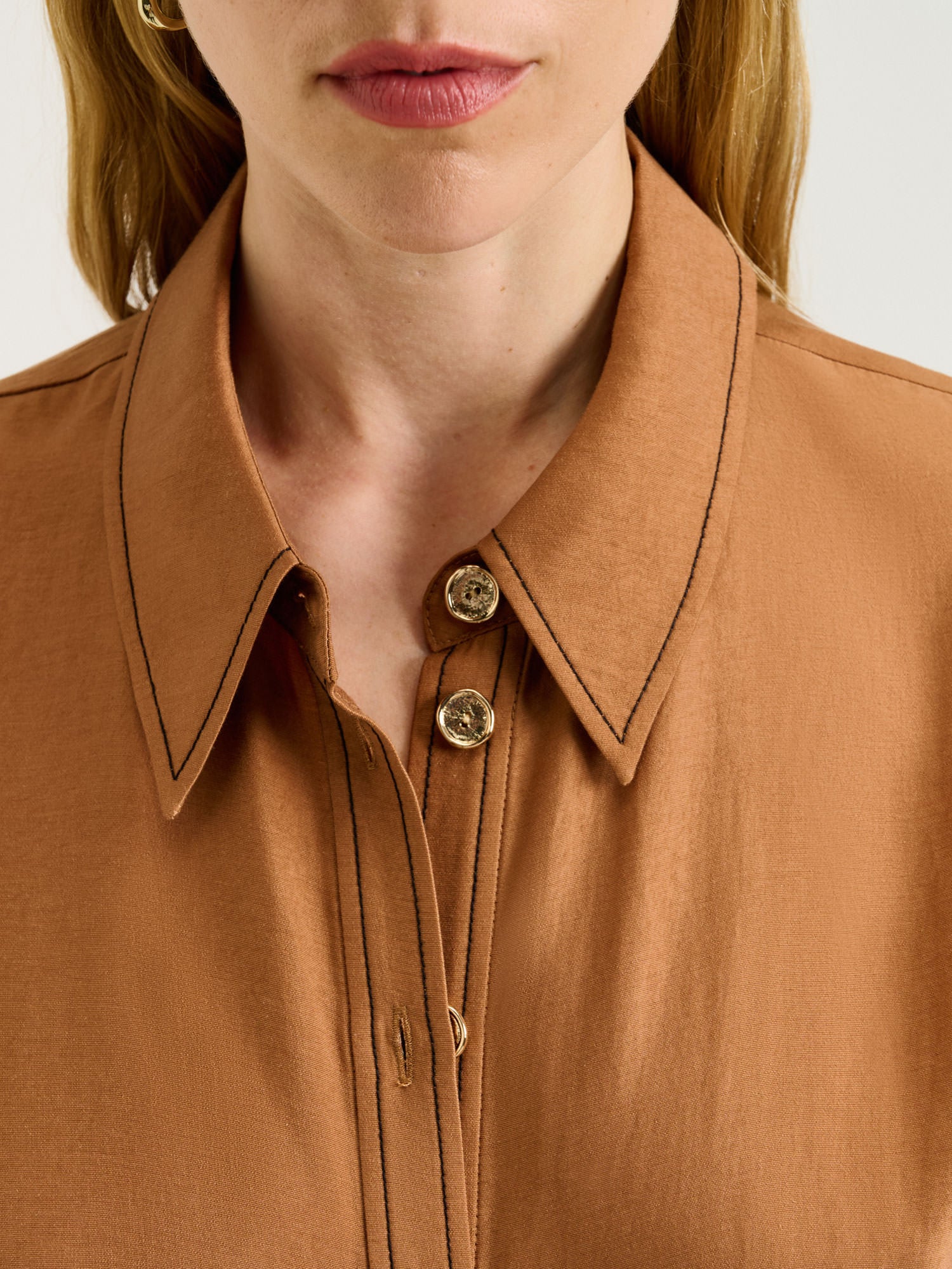 WASHER LYOCELL TUCKED SHIRT - Image 3