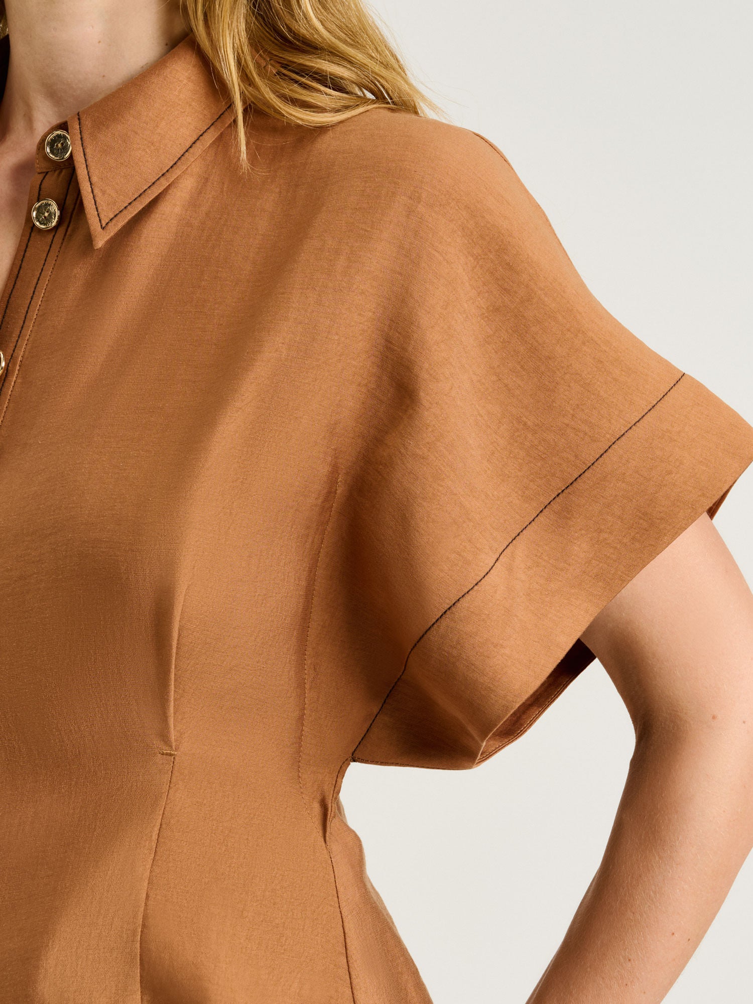 WASHER LYOCELL TUCKED SHIRT - Image 5